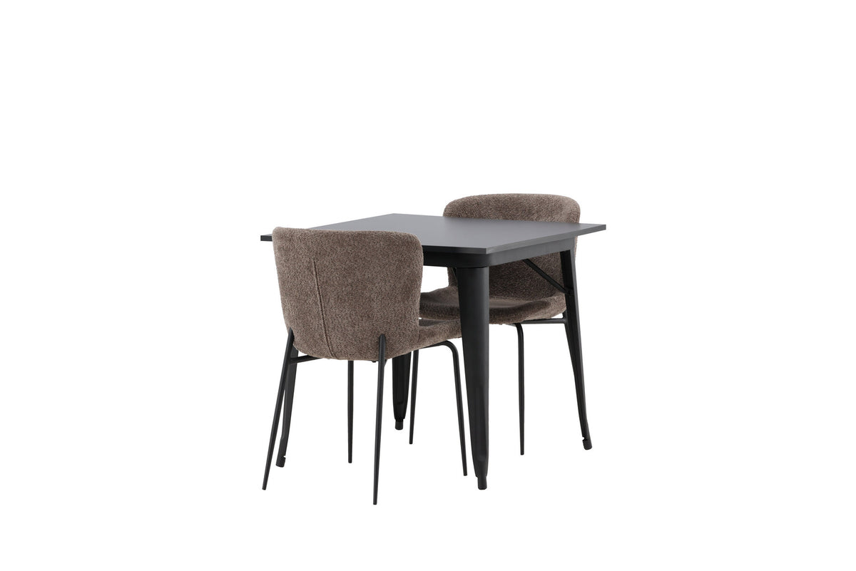 Tempe Esszimmerset + Modesto 80cm/2St. in Schwarz, Dunkelgrau präsentiert im Onlineshop von KAQTU Design AG. Esszimmerset ist von Venture Home