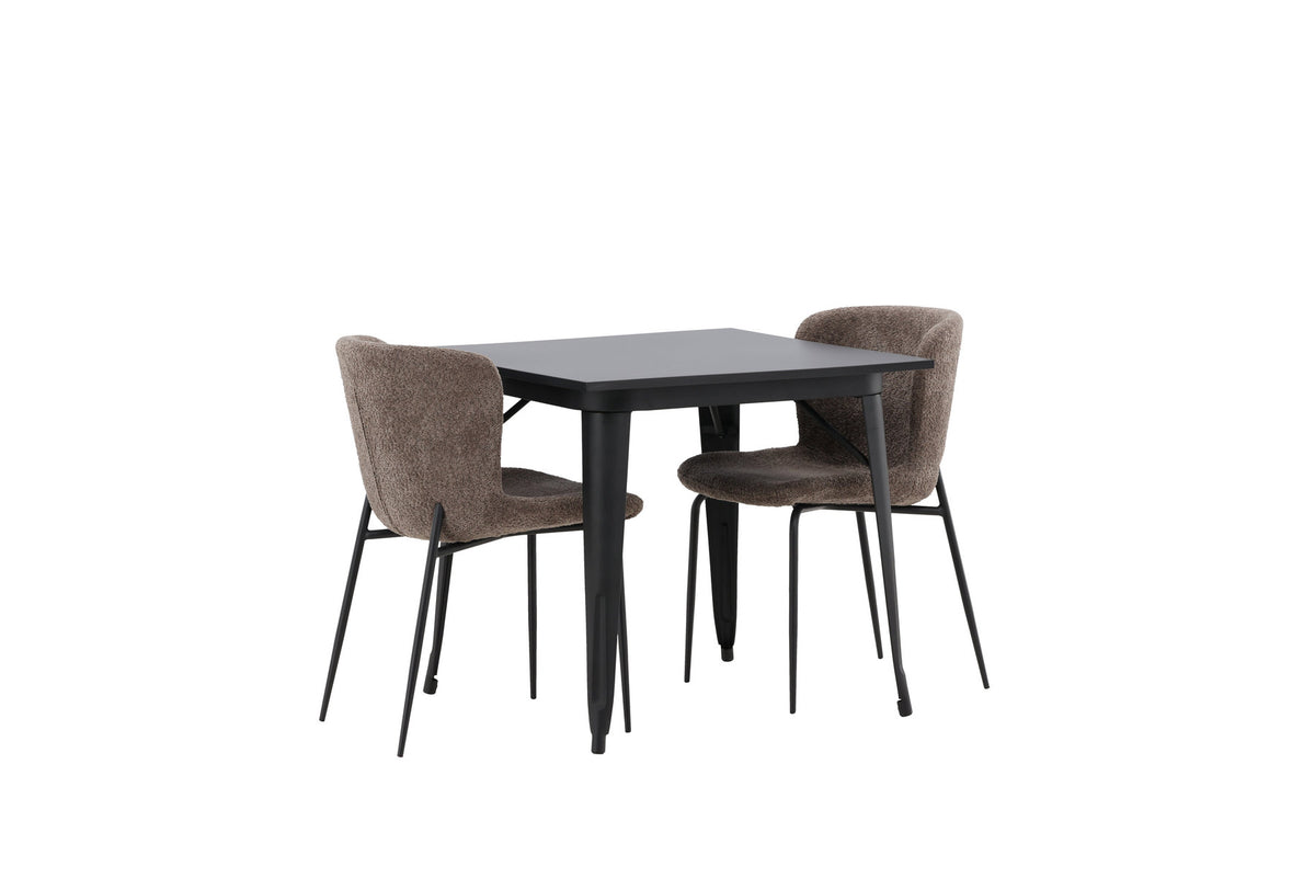 Tempe Esszimmerset + Modesto 80cm/2St. in Schwarz, Dunkelgrau präsentiert im Onlineshop von KAQTU Design AG. Esszimmerset ist von Venture Home