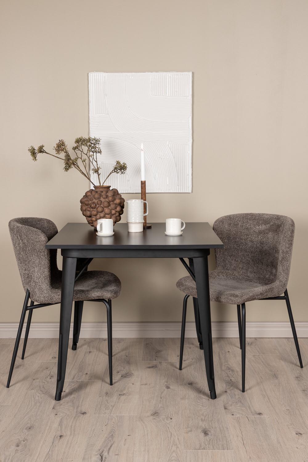 Tempe Esszimmerset + Modesto 80cm/2St. in Schwarz, Dunkelgrau präsentiert im Onlineshop von KAQTU Design AG. Esszimmerset ist von Venture Home