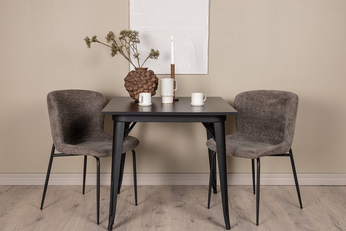 Tempe Esszimmerset + Modesto 80cm/2St. in Schwarz, Dunkelgrau präsentiert im Onlineshop von KAQTU Design AG. Esszimmerset ist von Venture Home