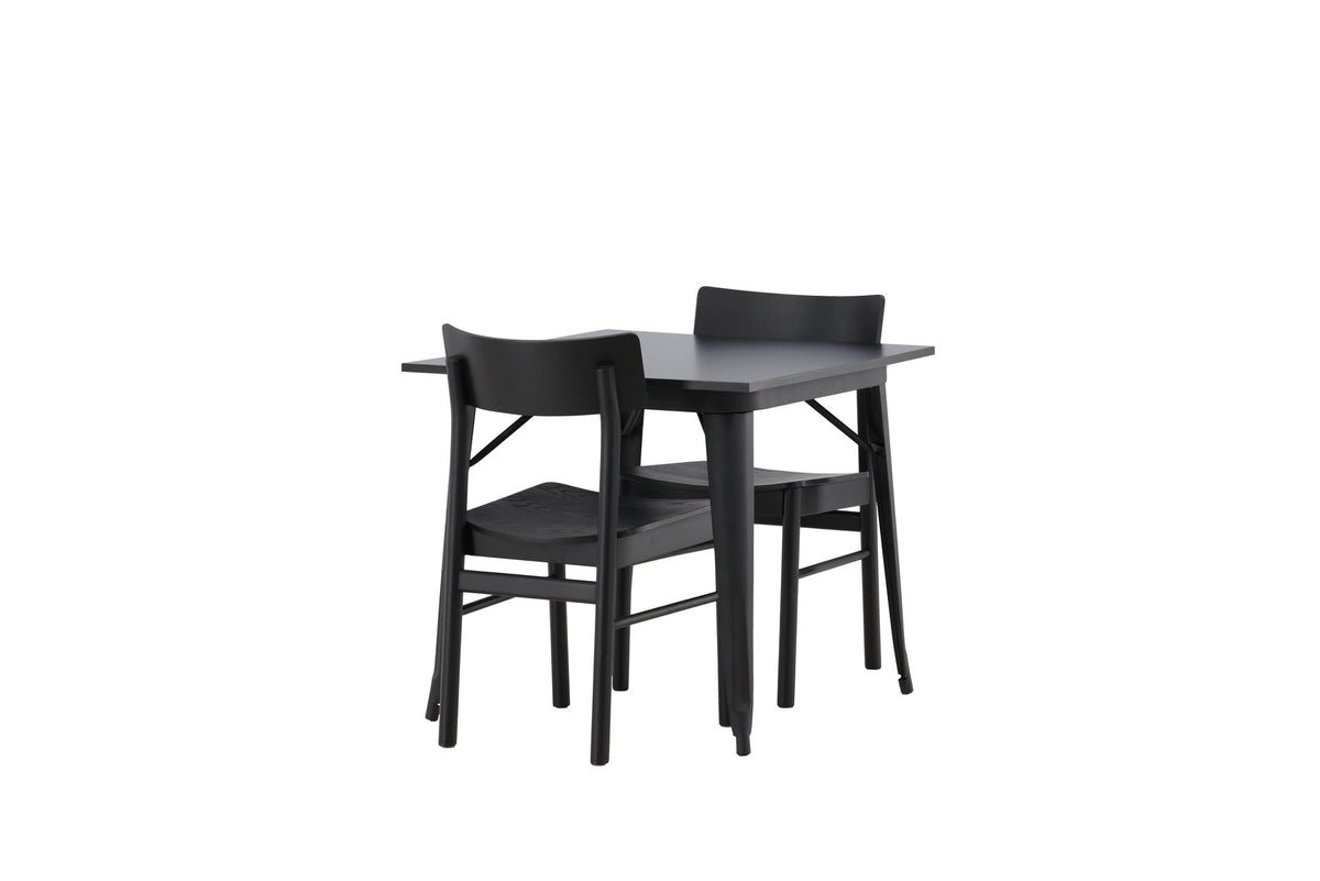 Tempe Esszimmerset + Montros 80cm/2St. in Schwarz präsentiert im Onlineshop von KAQTU Design AG. Esszimmerset ist von Venture Home