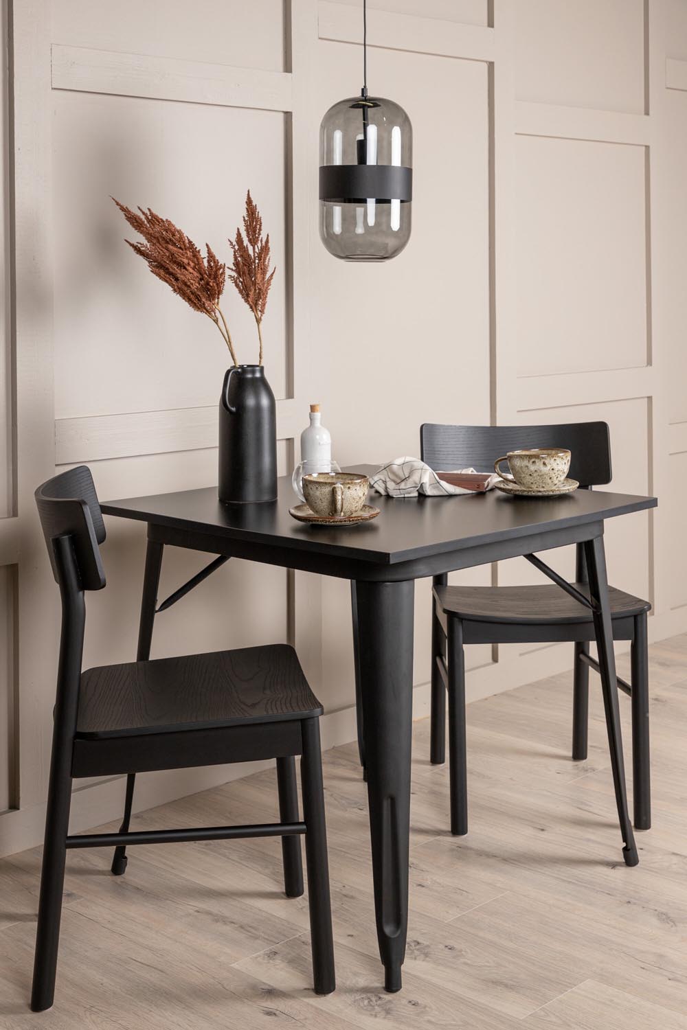 Tempe Esszimmerset + Montros 80cm/2St. in Schwarz präsentiert im Onlineshop von KAQTU Design AG. Esszimmerset ist von Venture Home