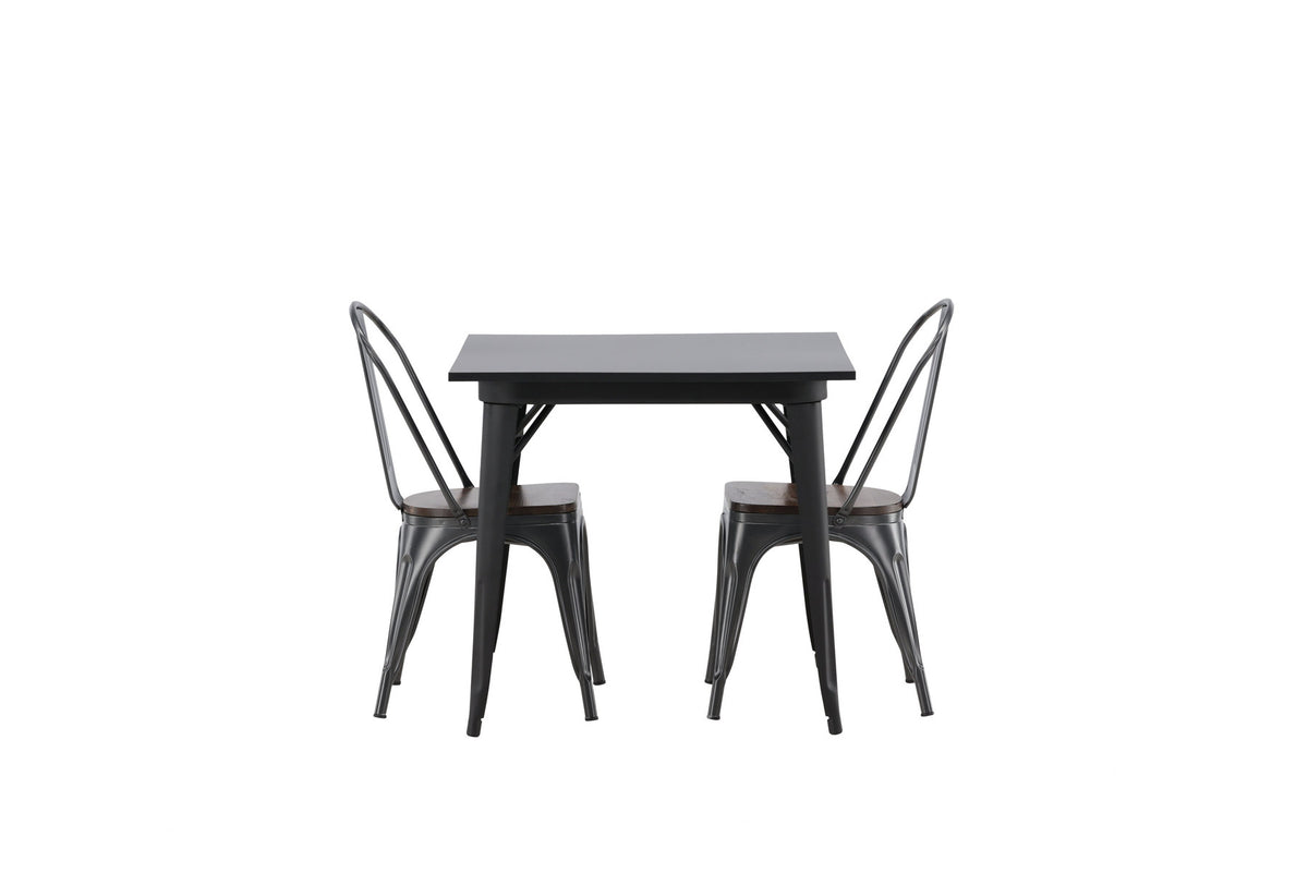 Tempe Esszimmerset + Tempe 80cm/2St. in Dunkelgrau, Walnuss präsentiert im Onlineshop von KAQTU Design AG. Esszimmerset ist von Venture Home
