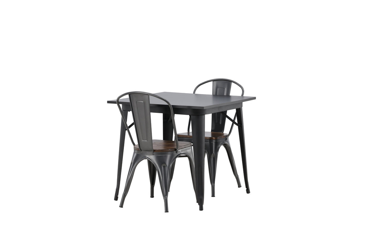 Tempe Esszimmerset + Tempe 80cm/2St. in Dunkelgrau, Walnuss präsentiert im Onlineshop von KAQTU Design AG. Esszimmerset ist von Venture Home