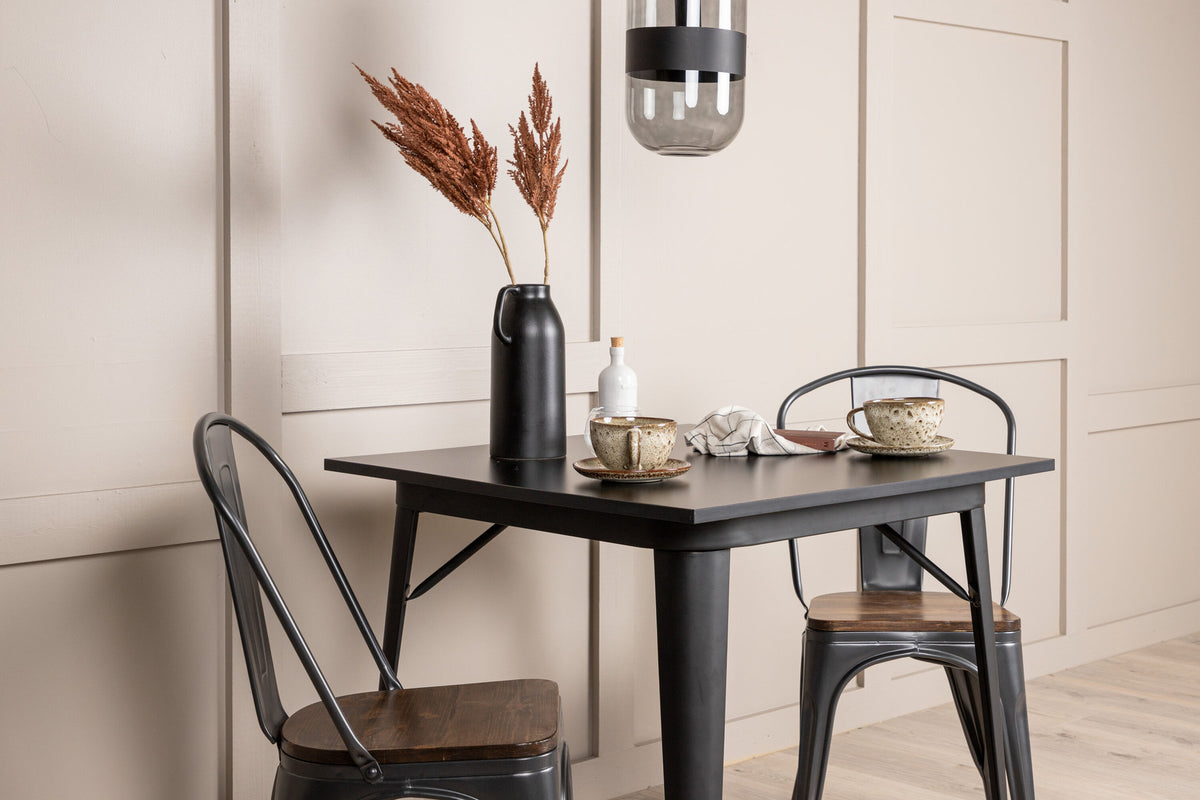 Tempe Esszimmerset + Tempe 80cm/2St. in Dunkelgrau, Walnuss präsentiert im Onlineshop von KAQTU Design AG. Esszimmerset ist von Venture Home