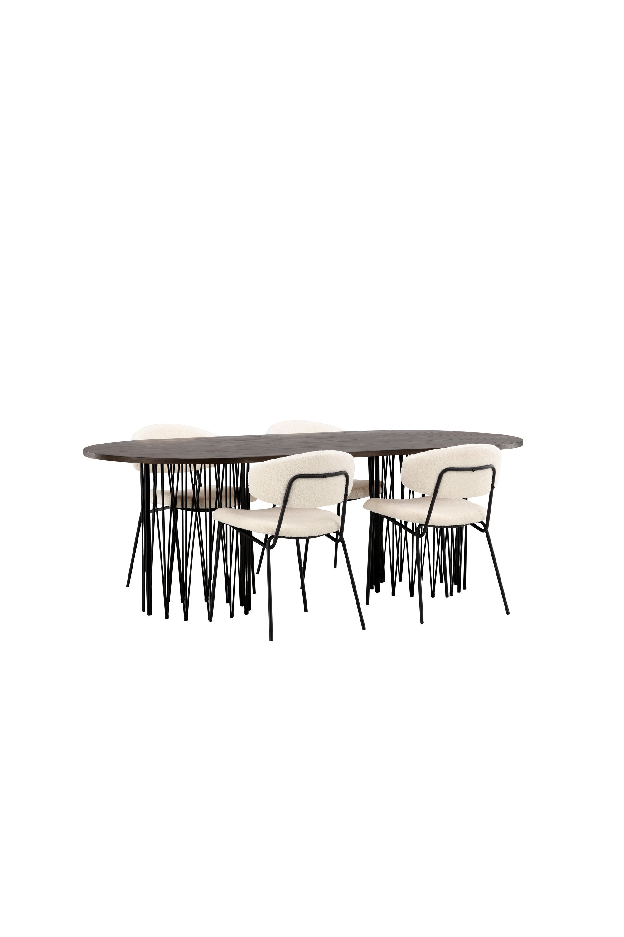Stone Esszimmerset + Chico 220cm/4St. in Weiss präsentiert im Onlineshop von KAQTU Design AG. Esszimmerset ist von Venture Home