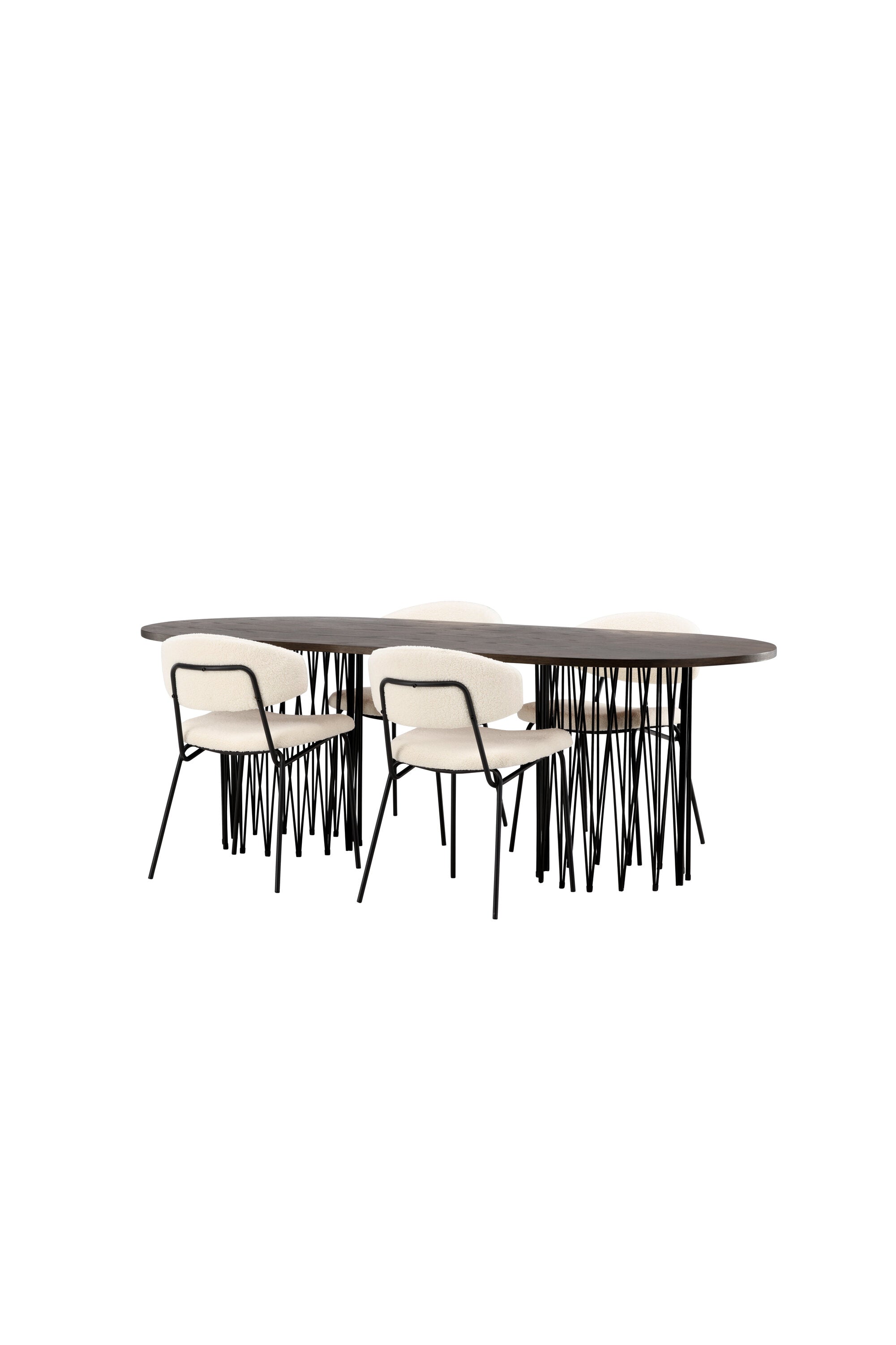 Stone Esszimmerset + Chico 220cm/4St. in Weiss präsentiert im Onlineshop von KAQTU Design AG. Esszimmerset ist von Venture Home