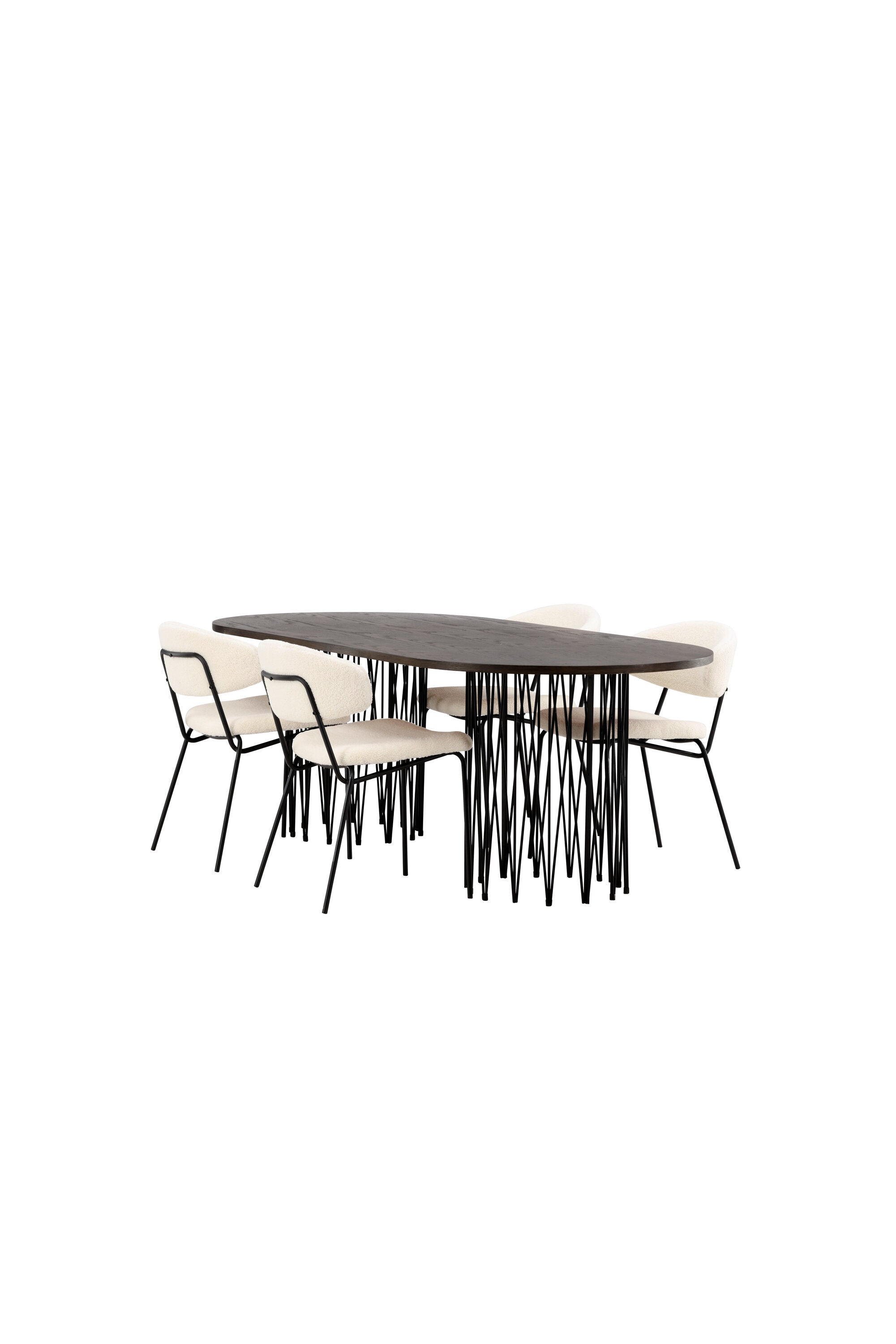 Stone Esszimmerset + Chico 220cm/4St. in Weiss präsentiert im Onlineshop von KAQTU Design AG. Esszimmerset ist von Venture Home
