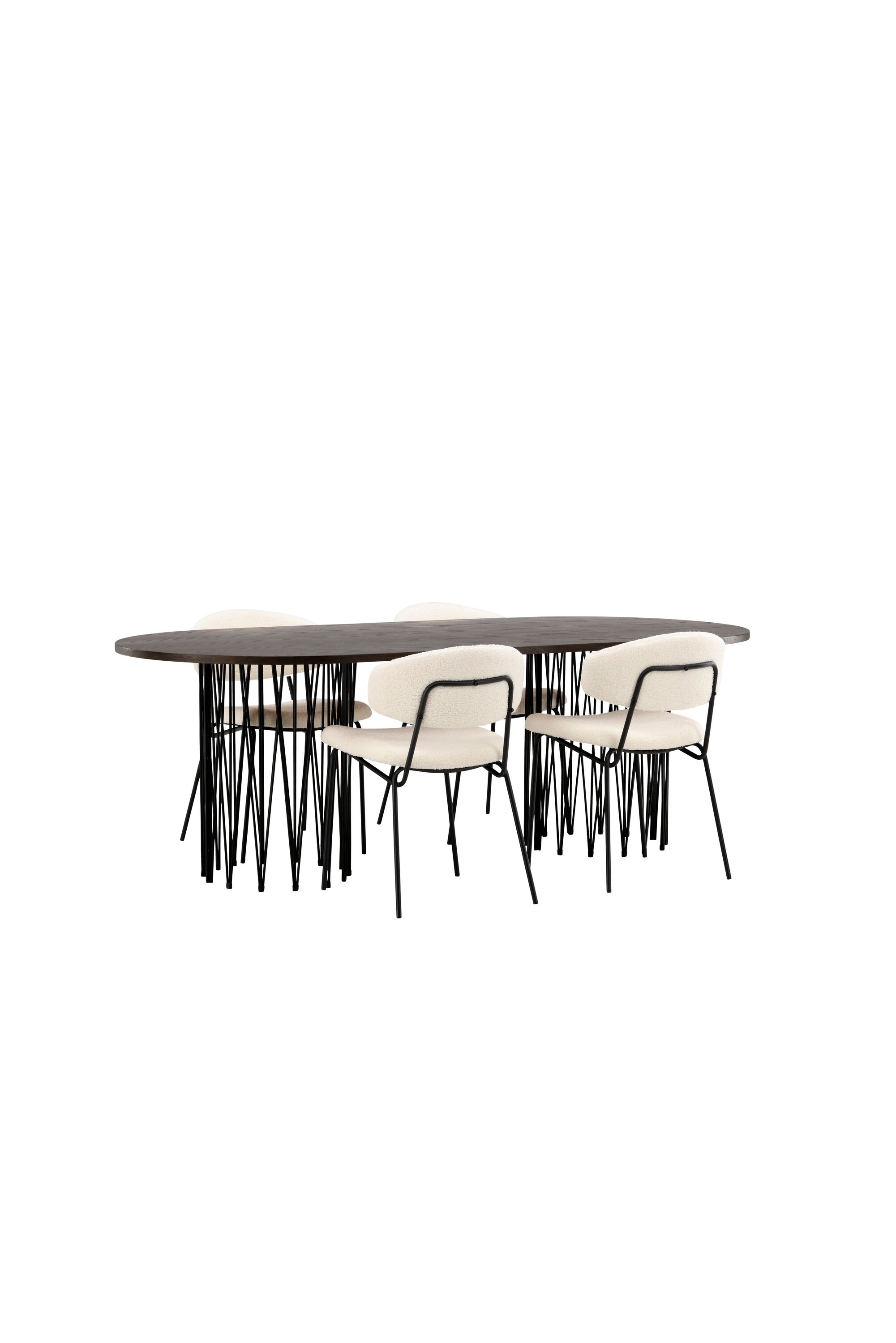 Stone Esszimmerset + Chico 220cm/4St. in Weiss präsentiert im Onlineshop von KAQTU Design AG. Esszimmerset ist von Venture Home