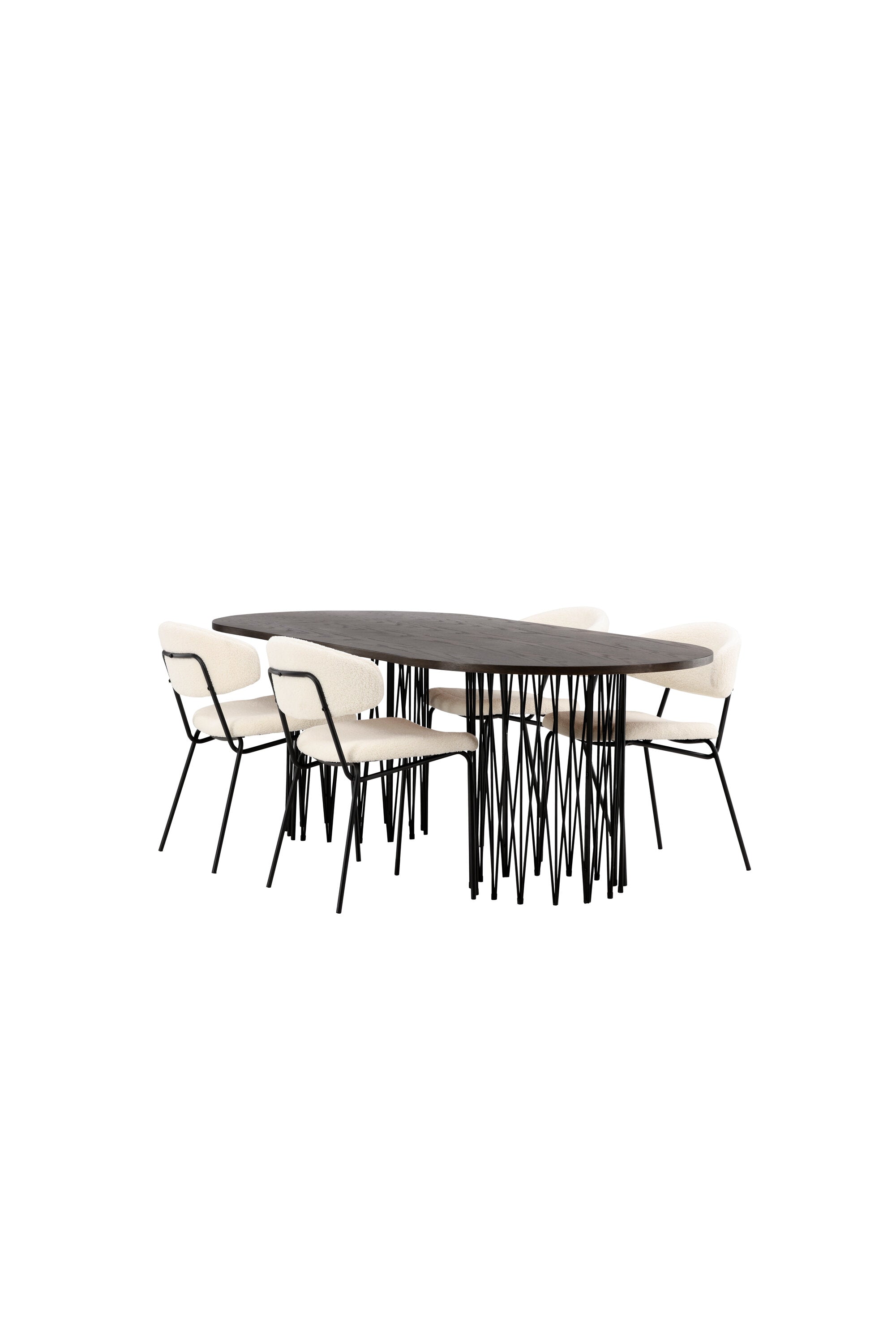 Stone Esszimmerset + Chico 220cm/4St. in Weiss präsentiert im Onlineshop von KAQTU Design AG. Esszimmerset ist von Venture Home
