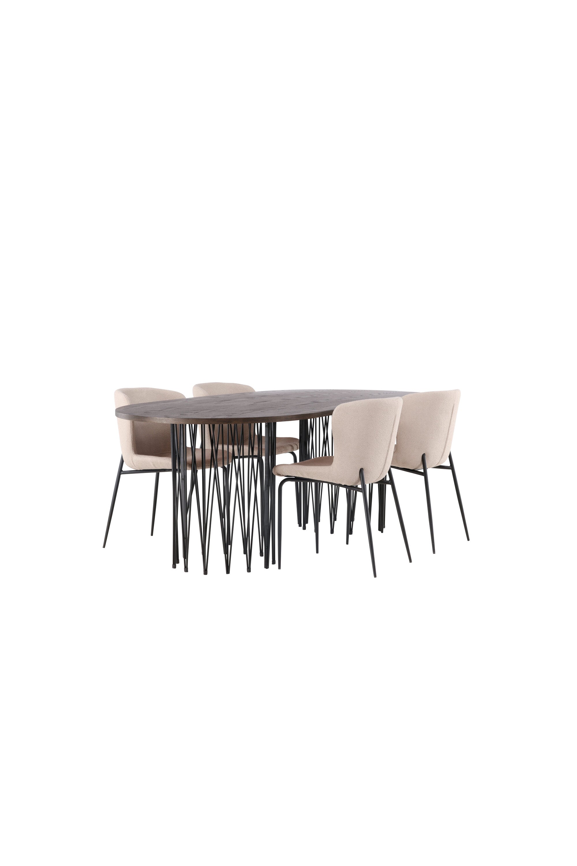 Stone Esszimmerset + Modesto 220cm/4St. in Schwarz, Beige präsentiert im Onlineshop von KAQTU Design AG. Esszimmerset ist von Venture Home