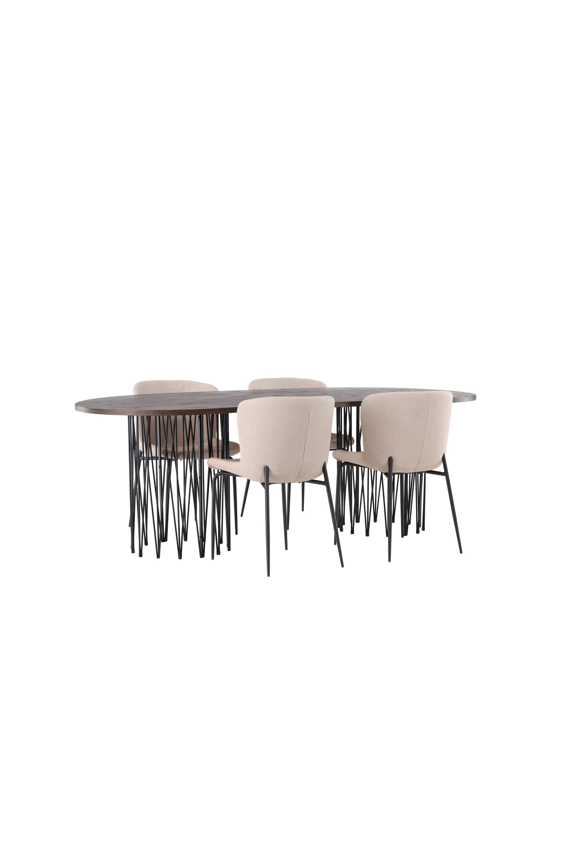 Stone Esszimmerset + Modesto 220cm/4St. in Schwarz, Beige präsentiert im Onlineshop von KAQTU Design AG. Esszimmerset ist von Venture Home