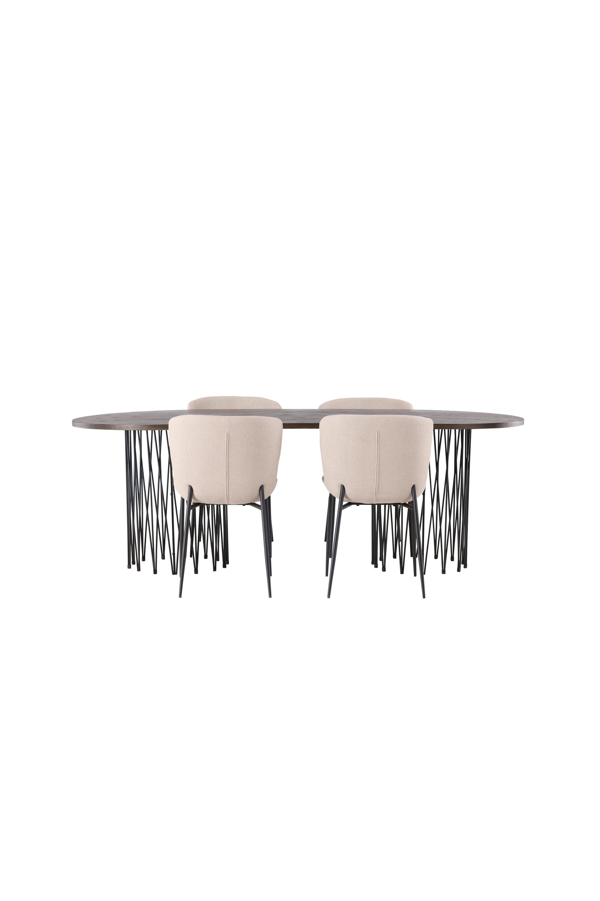 Stone Esszimmerset + Modesto 220cm/4St. in Schwarz, Beige präsentiert im Onlineshop von KAQTU Design AG. Esszimmerset ist von Venture Home