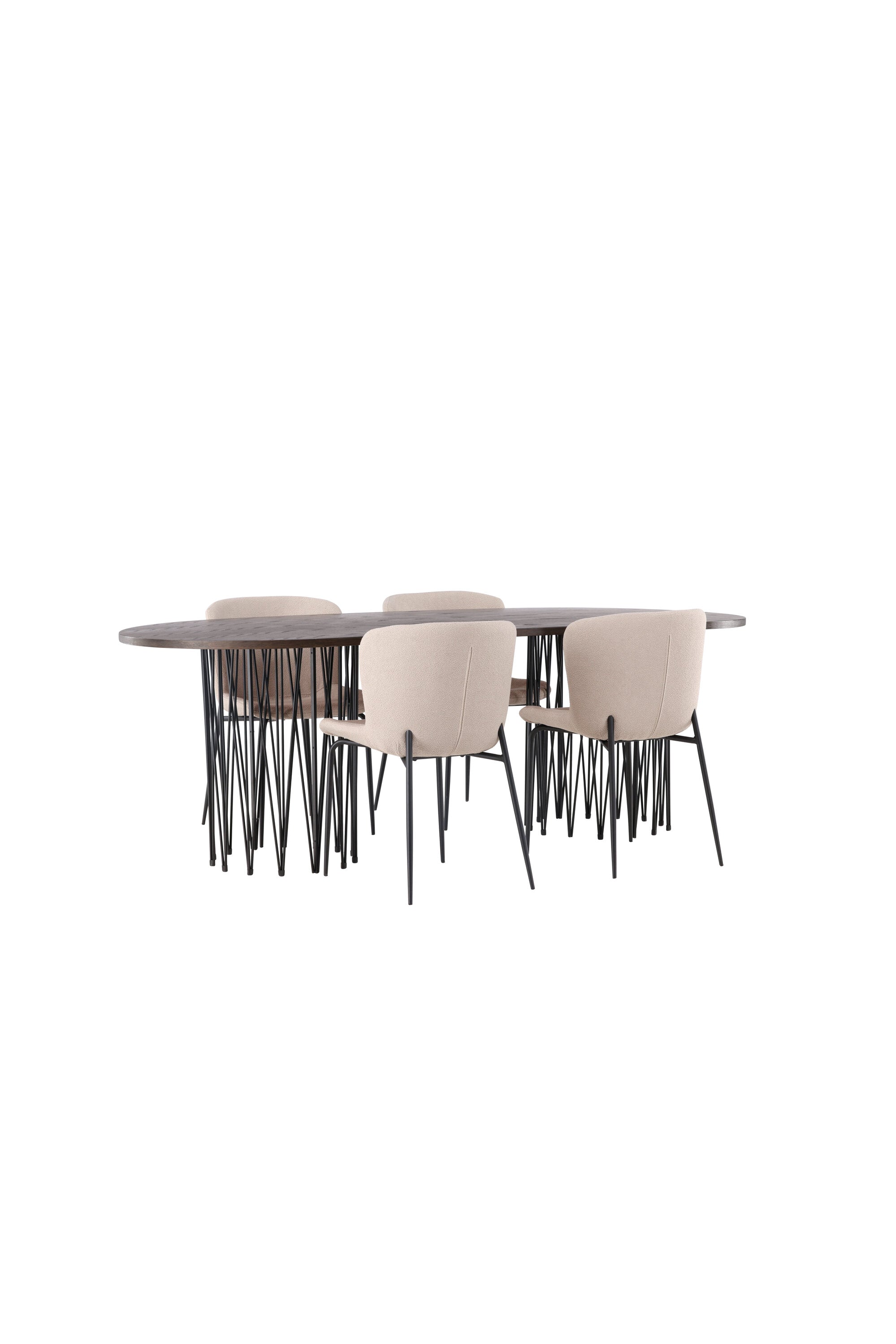 Stone Esszimmerset + Modesto 220cm/4St. in Schwarz, Beige präsentiert im Onlineshop von KAQTU Design AG. Esszimmerset ist von Venture Home