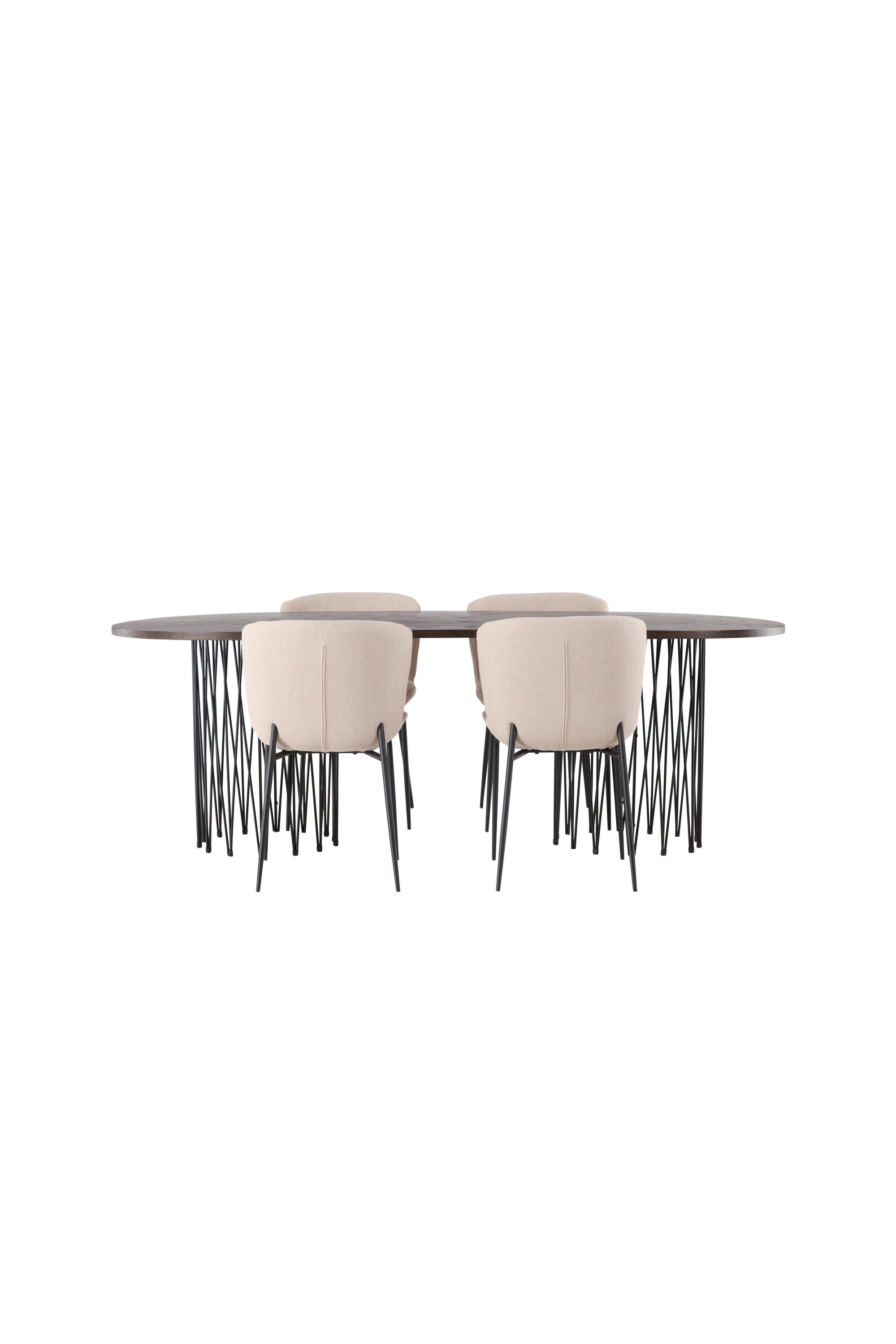 Stone Esszimmerset + Modesto 220cm/4St. in Schwarz, Beige präsentiert im Onlineshop von KAQTU Design AG. Esszimmerset ist von Venture Home