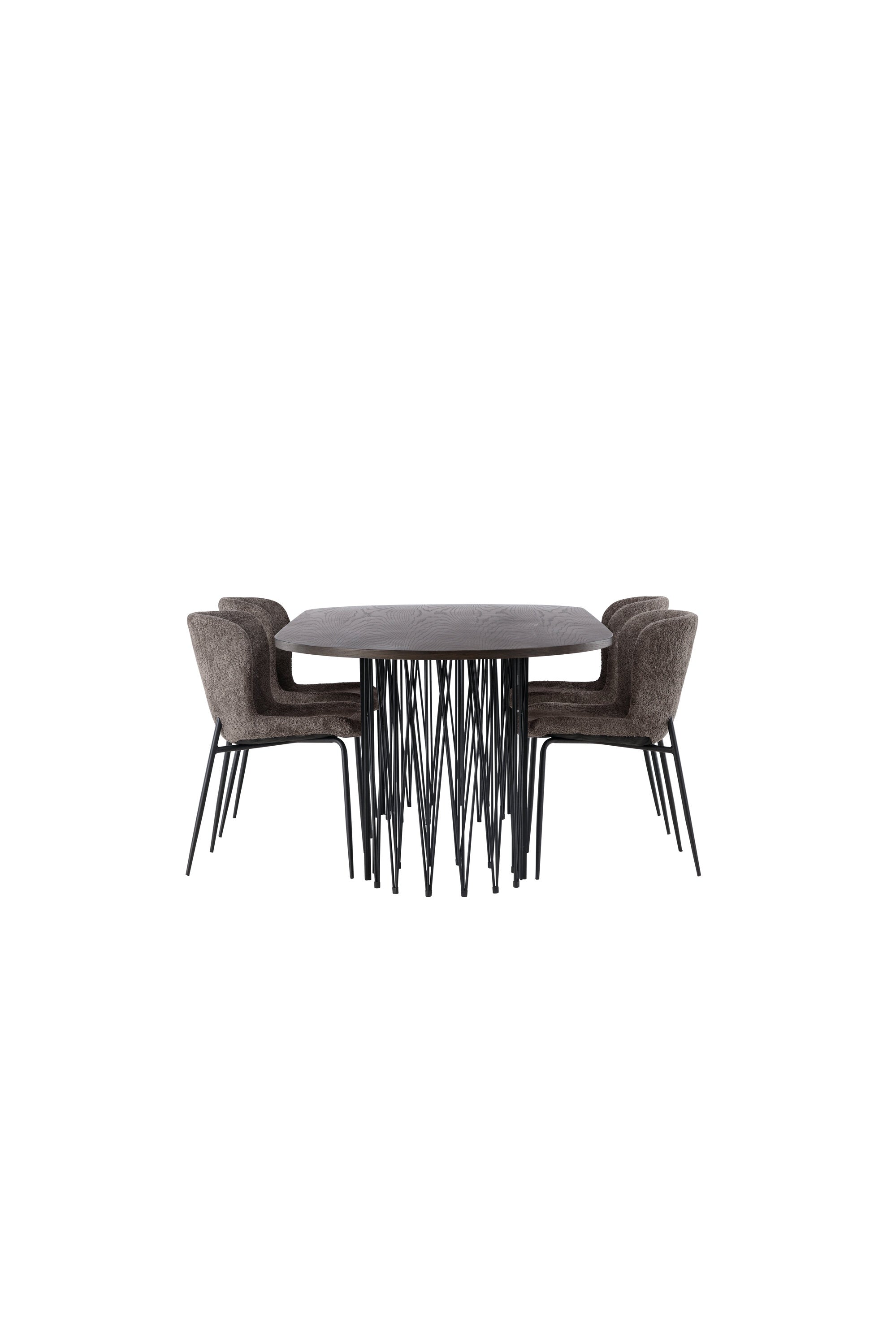 Stone Esszimmerset + Modesto 220cm/4St. in Schwarz, Dunkelgrau präsentiert im Onlineshop von KAQTU Design AG. Esszimmerset ist von Venture Home