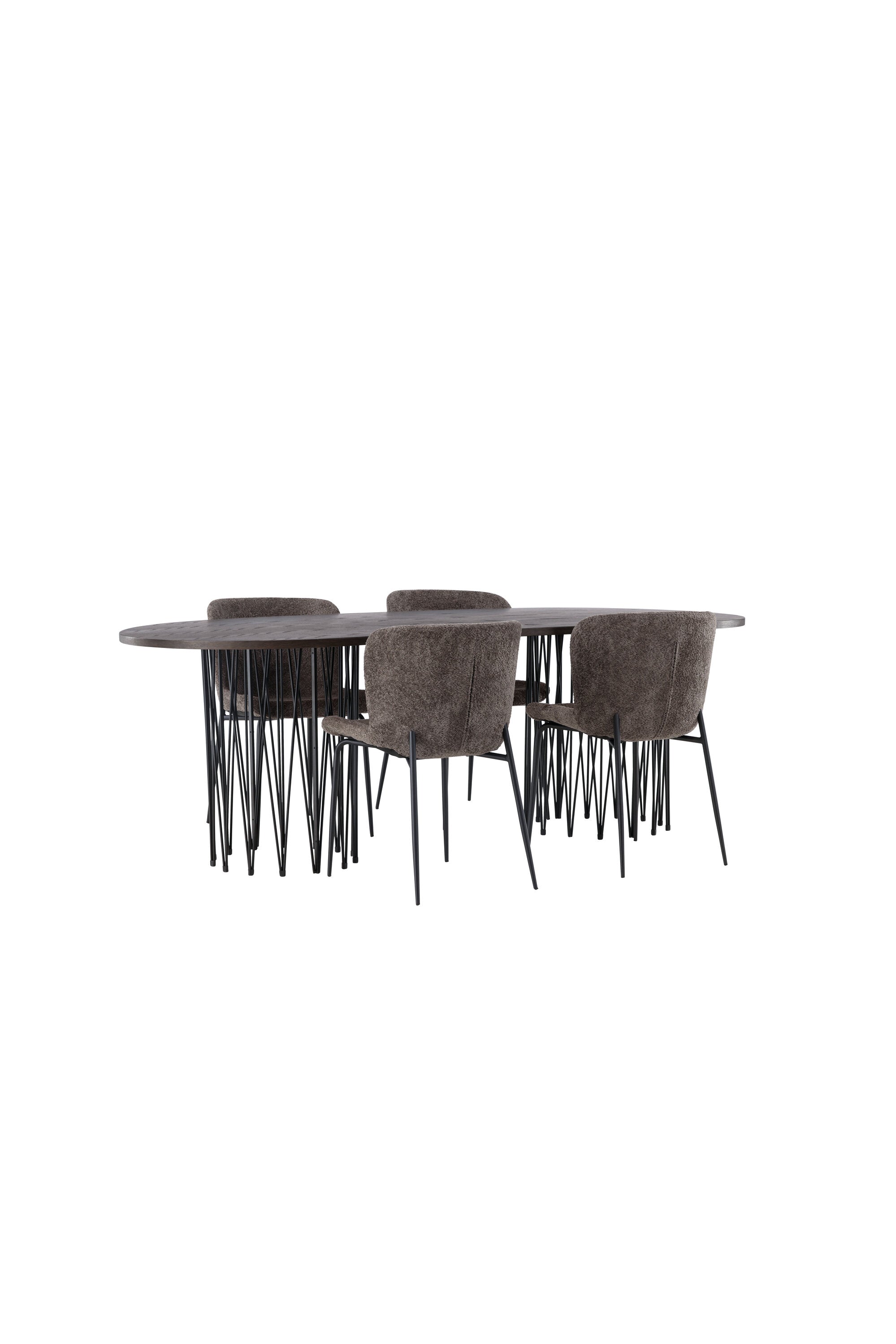 Stone Esszimmerset + Modesto 220cm/4St. in Schwarz, Dunkelgrau präsentiert im Onlineshop von KAQTU Design AG. Esszimmerset ist von Venture Home