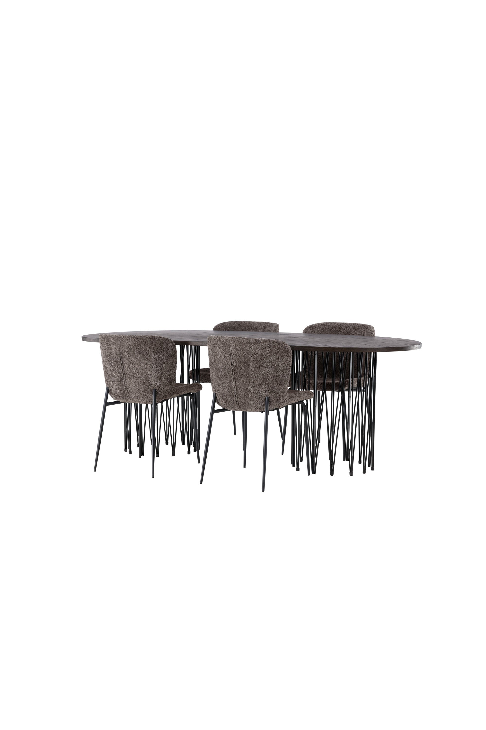 Stone Esszimmerset + Modesto 220cm/4St. in Schwarz, Dunkelgrau präsentiert im Onlineshop von KAQTU Design AG. Esszimmerset ist von Venture Home