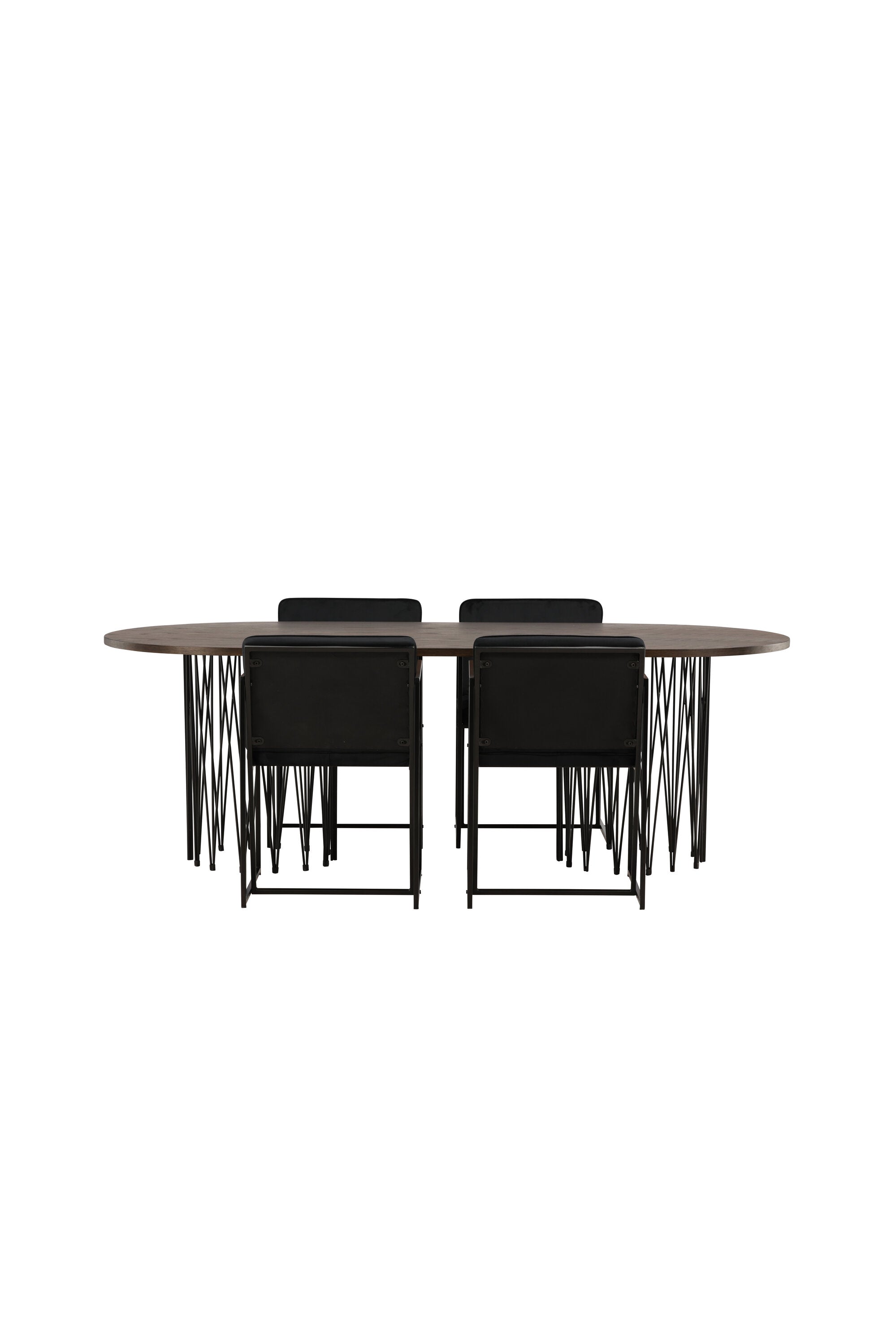 Stone Esszimmerset + Richmond 220cm/4St. in Schwarz präsentiert im Onlineshop von KAQTU Design AG. Esszimmerset ist von Venture Home