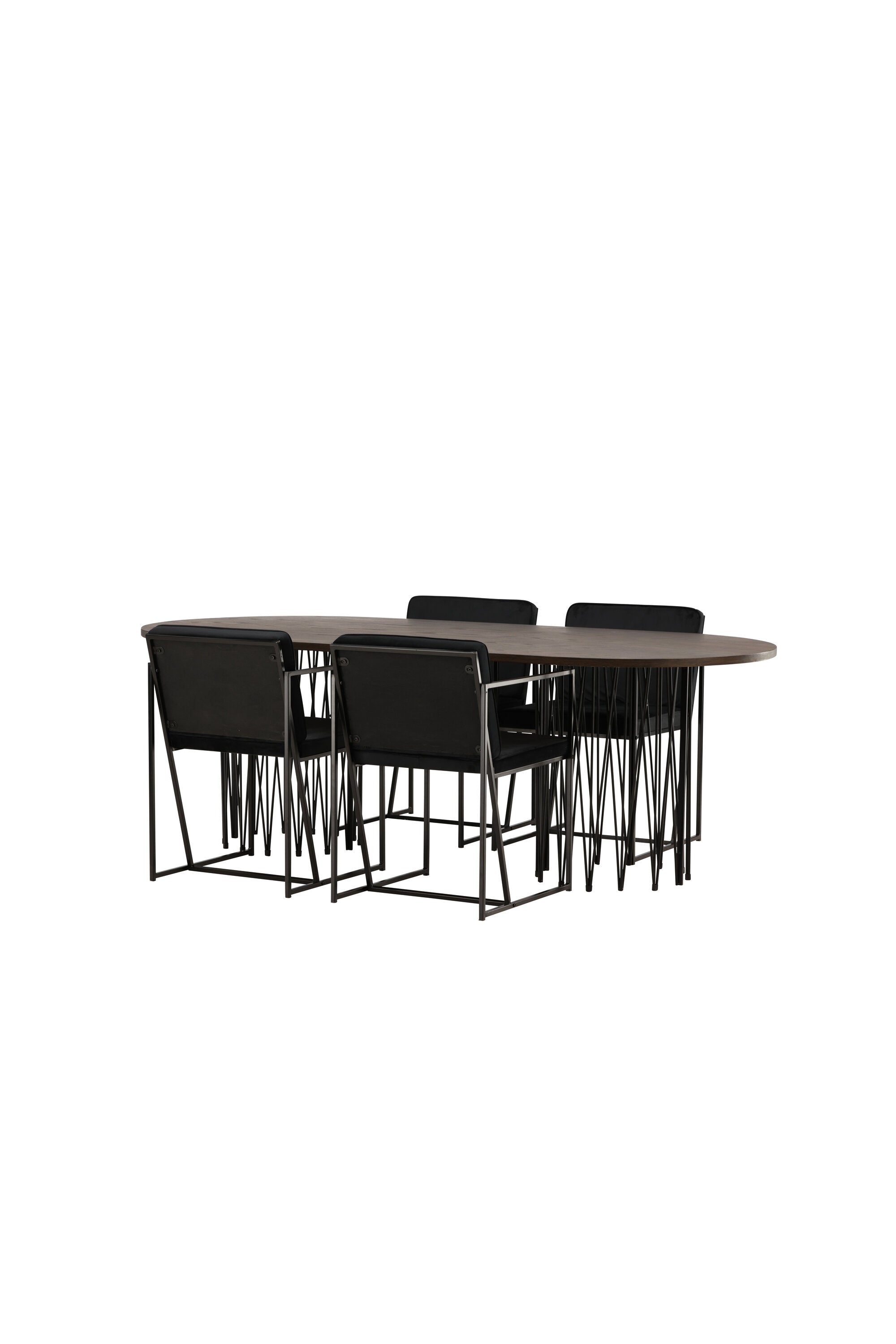 Stone Esszimmerset + Richmond 220cm/4St. in Schwarz präsentiert im Onlineshop von KAQTU Design AG. Esszimmerset ist von Venture Home