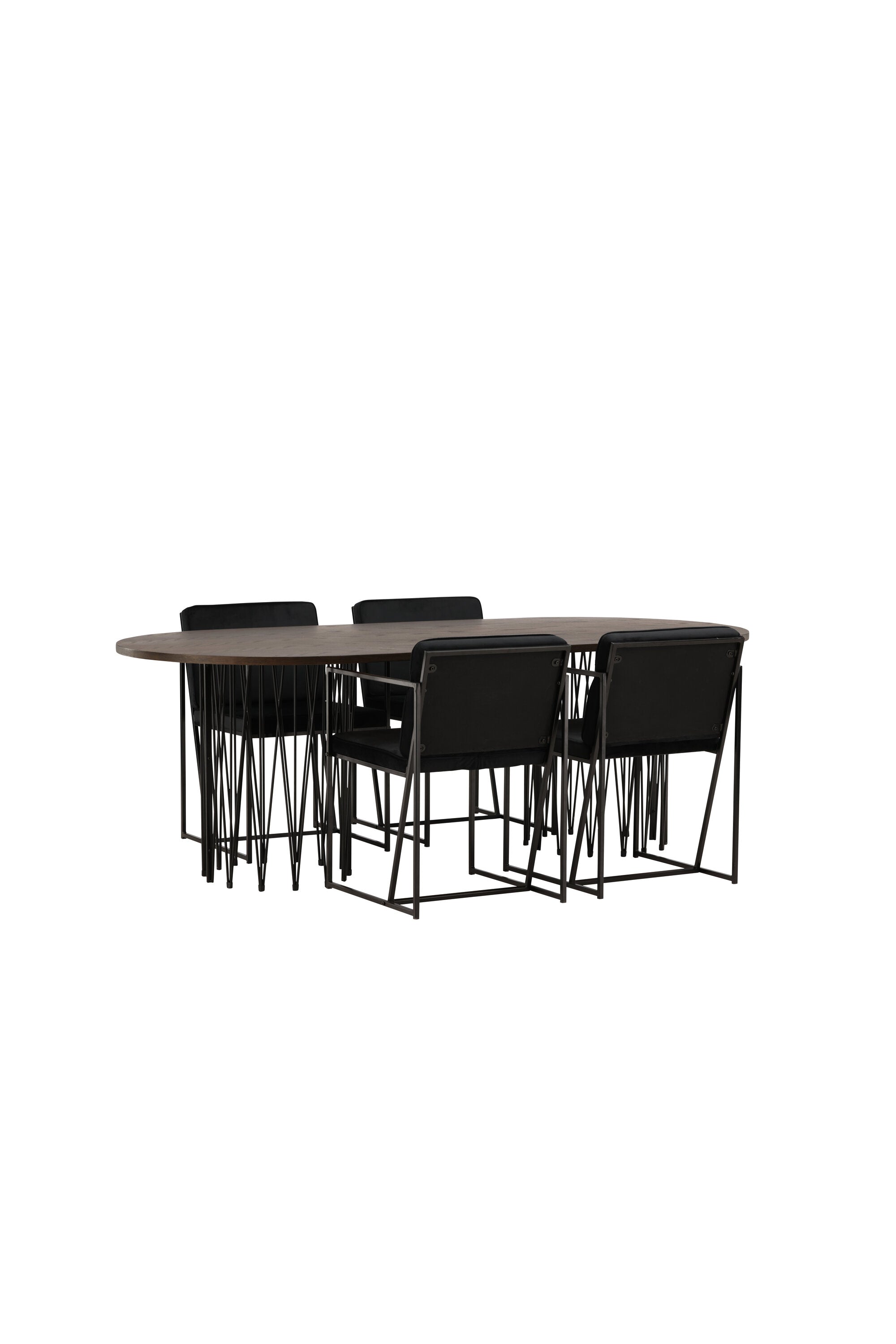 Stone Esszimmerset + Richmond 220cm/4St. in Schwarz präsentiert im Onlineshop von KAQTU Design AG. Esszimmerset ist von Venture Home