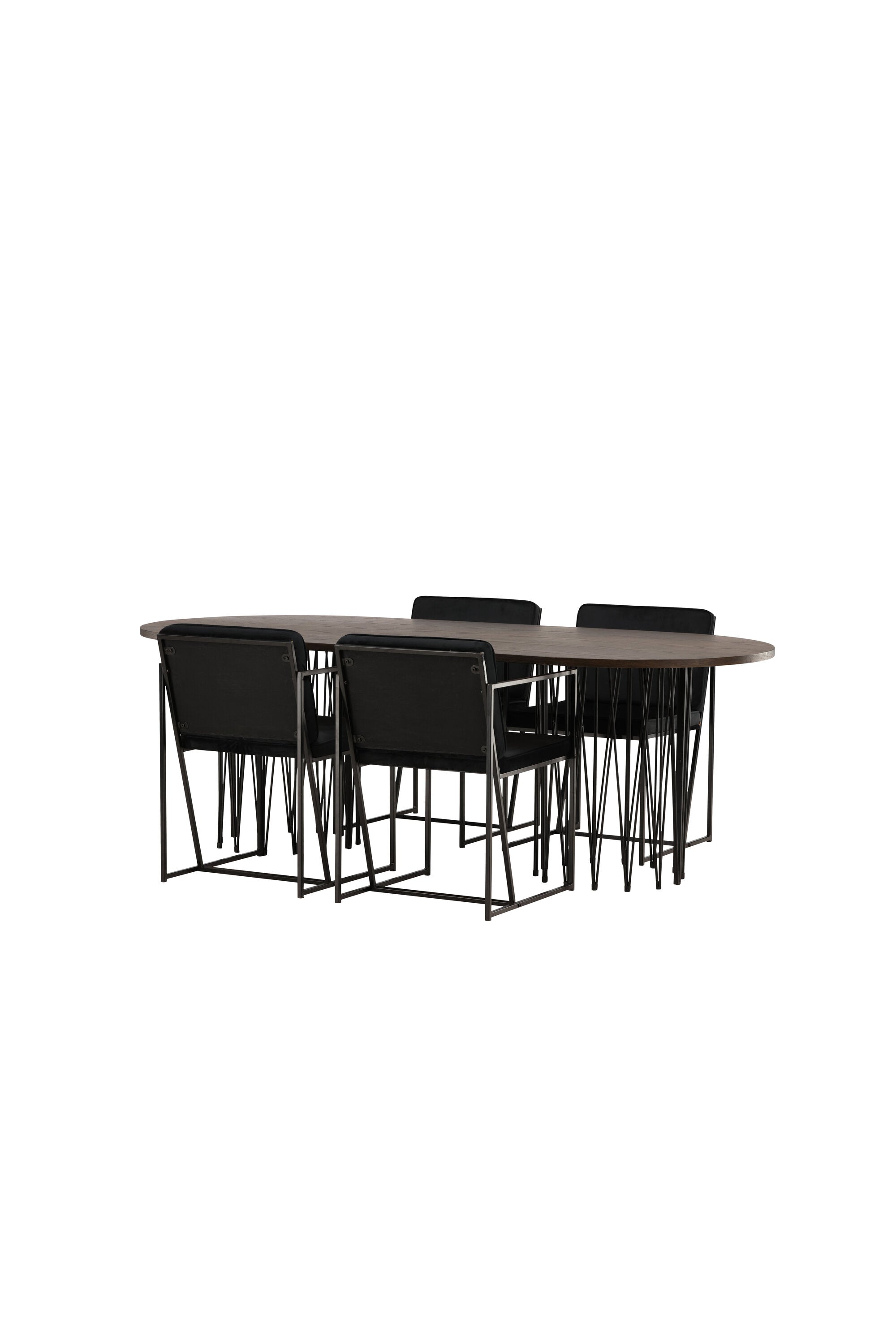 Stone Esszimmerset + Richmond 220cm/4St. in Schwarz präsentiert im Onlineshop von KAQTU Design AG. Esszimmerset ist von Venture Home