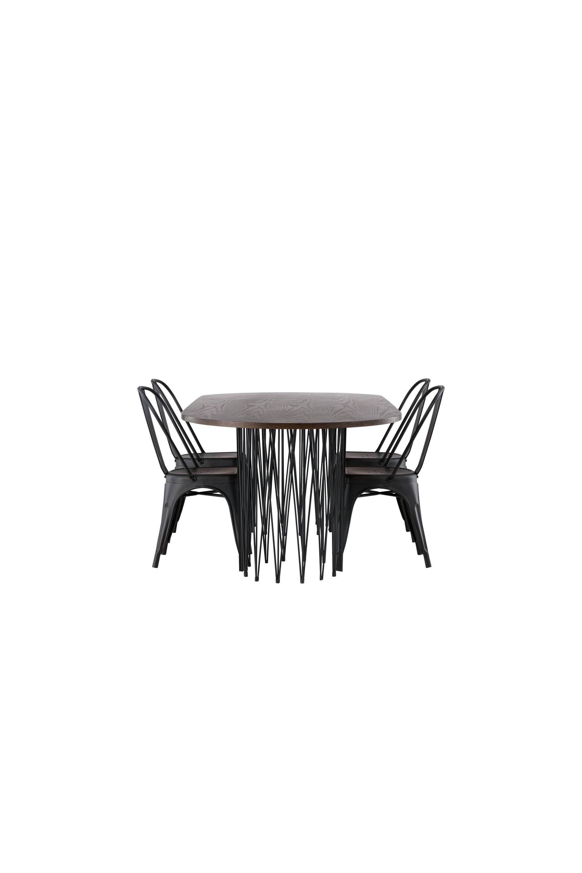 Stone Esszimmerset + Tempe 220cm/4St. in Schwarz präsentiert im Onlineshop von KAQTU Design AG. Esszimmerset ist von Venture Home