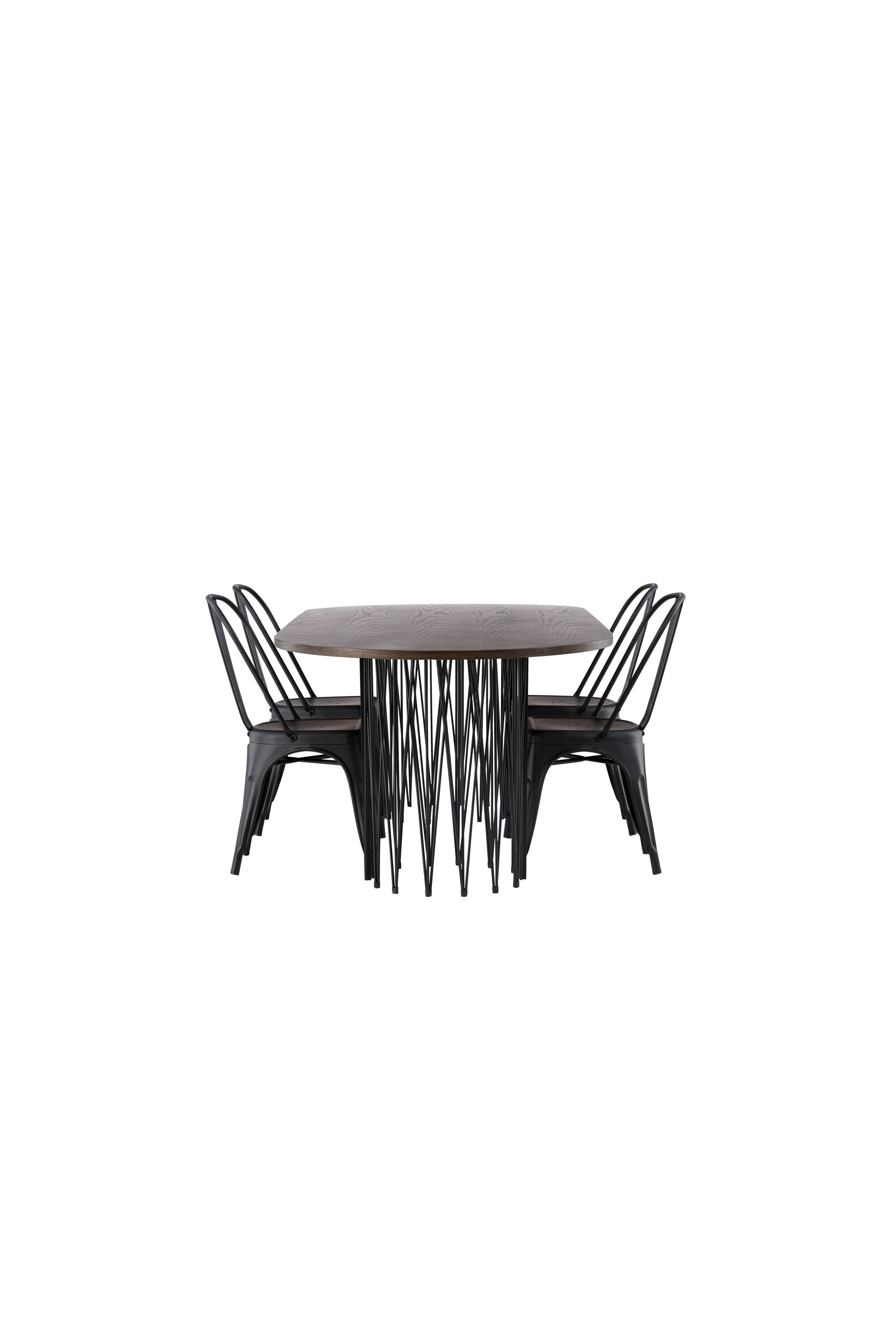 Stone Esszimmerset + Tempe 220cm/4St. in Schwarz präsentiert im Onlineshop von KAQTU Design AG. Esszimmerset ist von Venture Home