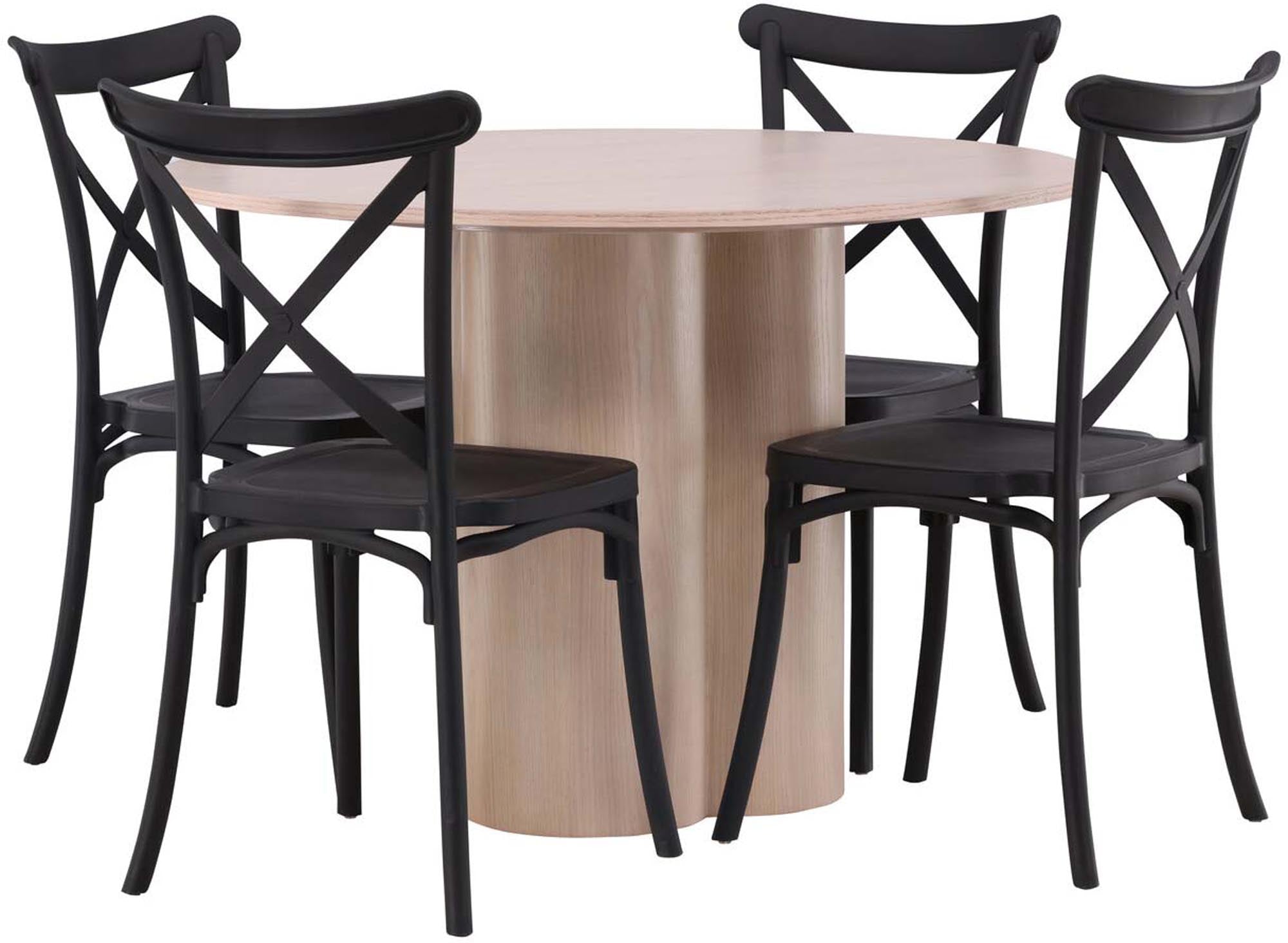 Stilvolles Olivia Esszimmer Set mit Crosett Tisch und 4 Stühlen.