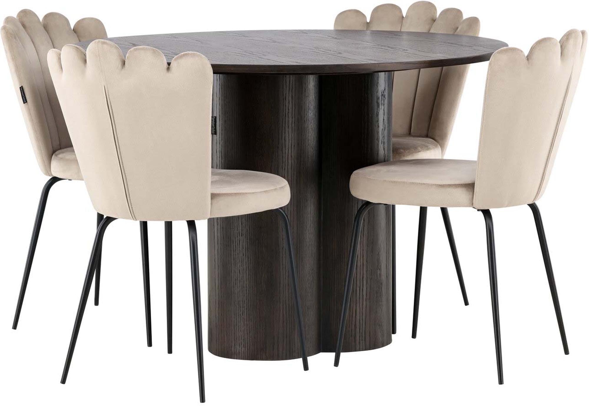 Elegantes Olivia Esszimmer Set mit Limhamn Light Tisch, ideal für gesellige Abende und skandinavisches Flair in Ihrem Esszimmer.