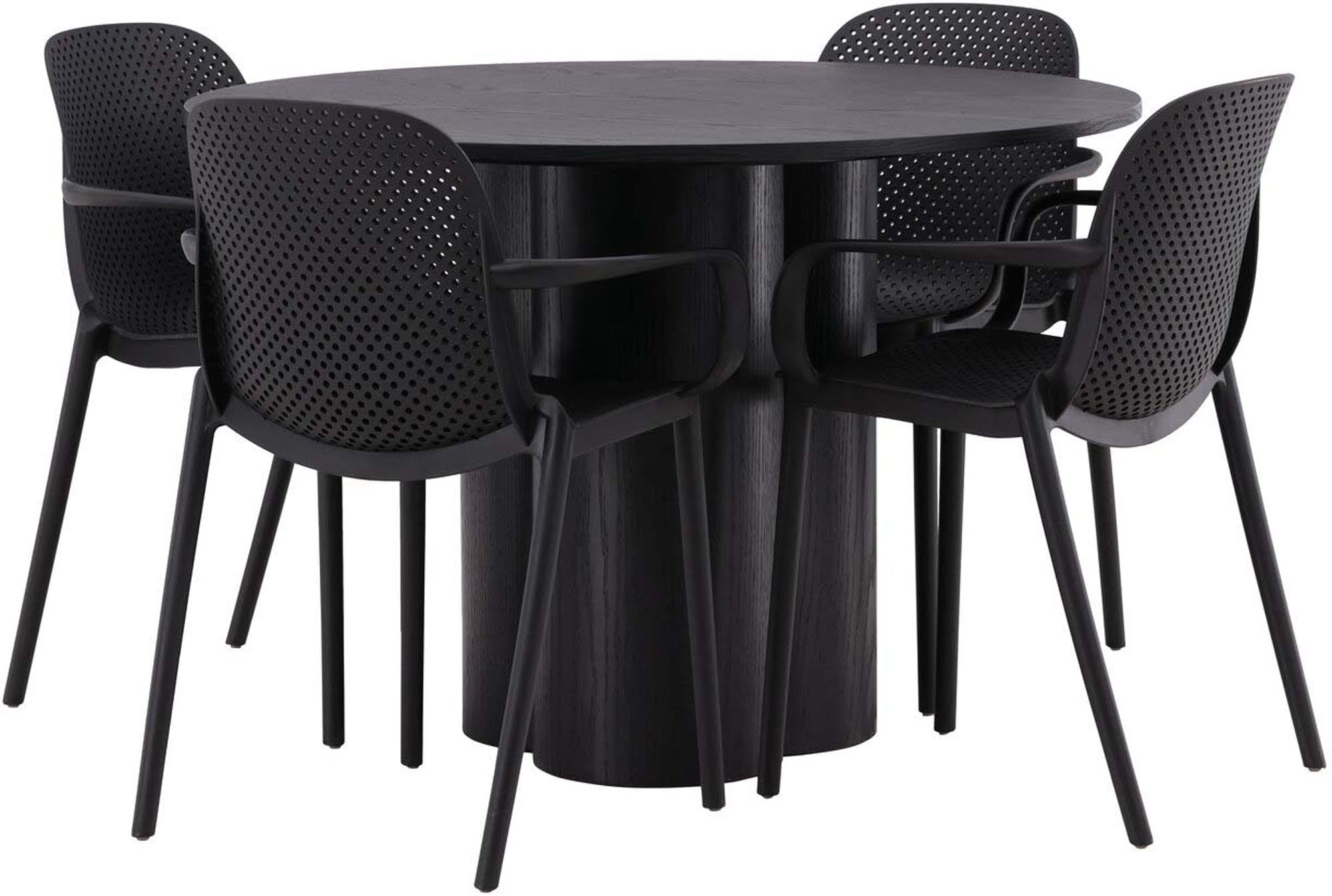 Stilvolles Esszimmer Set Olivia mit Baltimore Tisch, ideal für moderne Haushalte. Skandinavisches Design trifft auf Funktionalität.