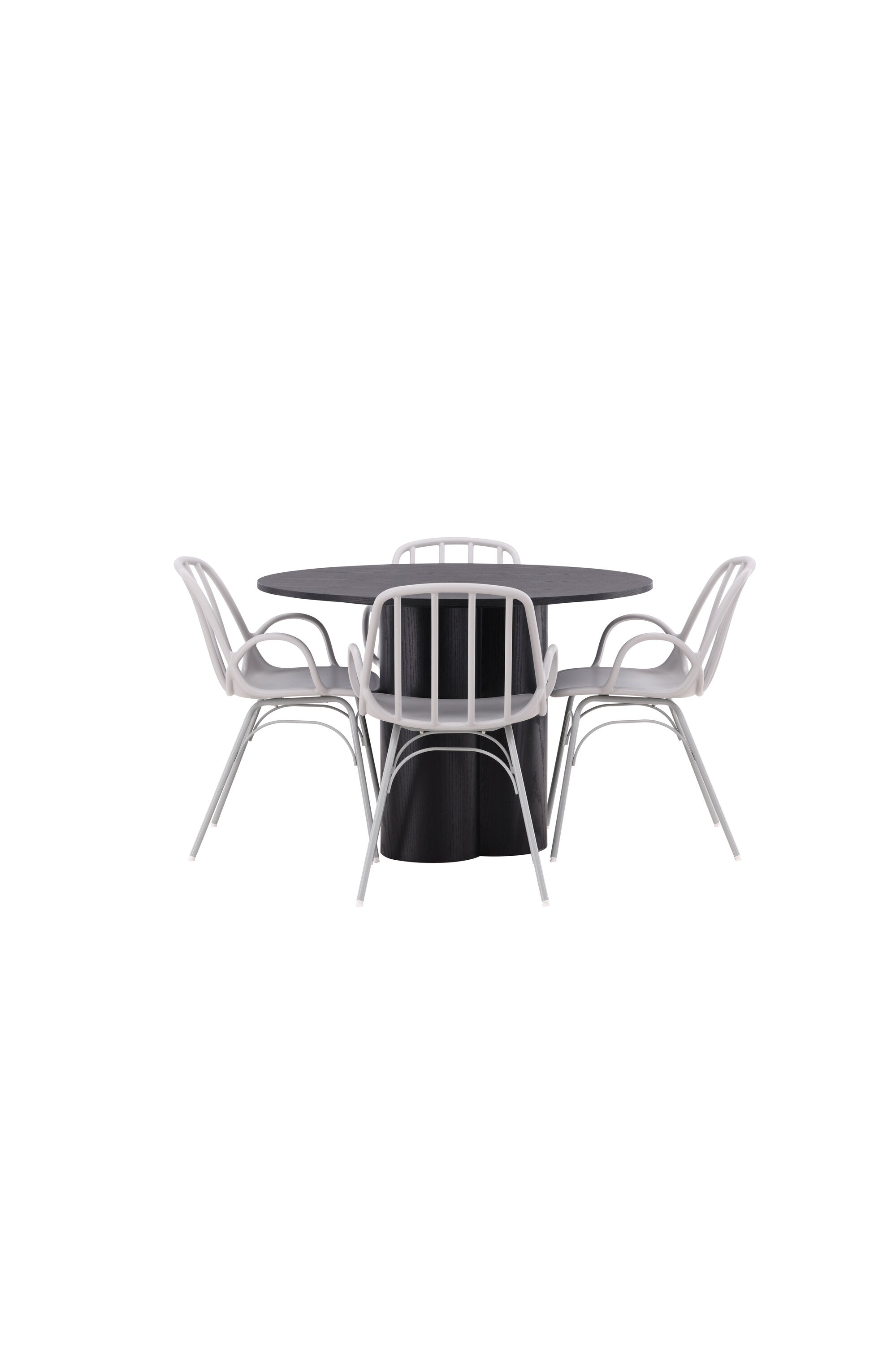 Olivia Esszimmerset + Dyrön ⌀110cm/4St. in Greige präsentiert im Onlineshop von KAQTU Design AG. Esszimmerset ist von Venture Home