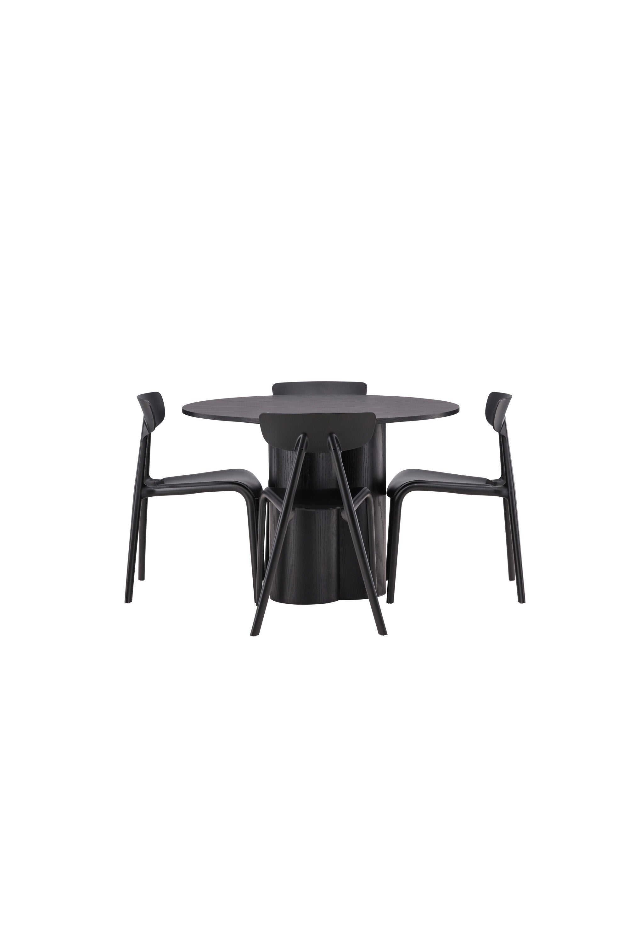 Olivia Esszimmer Set + Ursholmen ⌀110cm/4St. in Schwarz präsentiert im Onlineshop von KAQTU Design AG. Esszimmerset ist von Venture Home