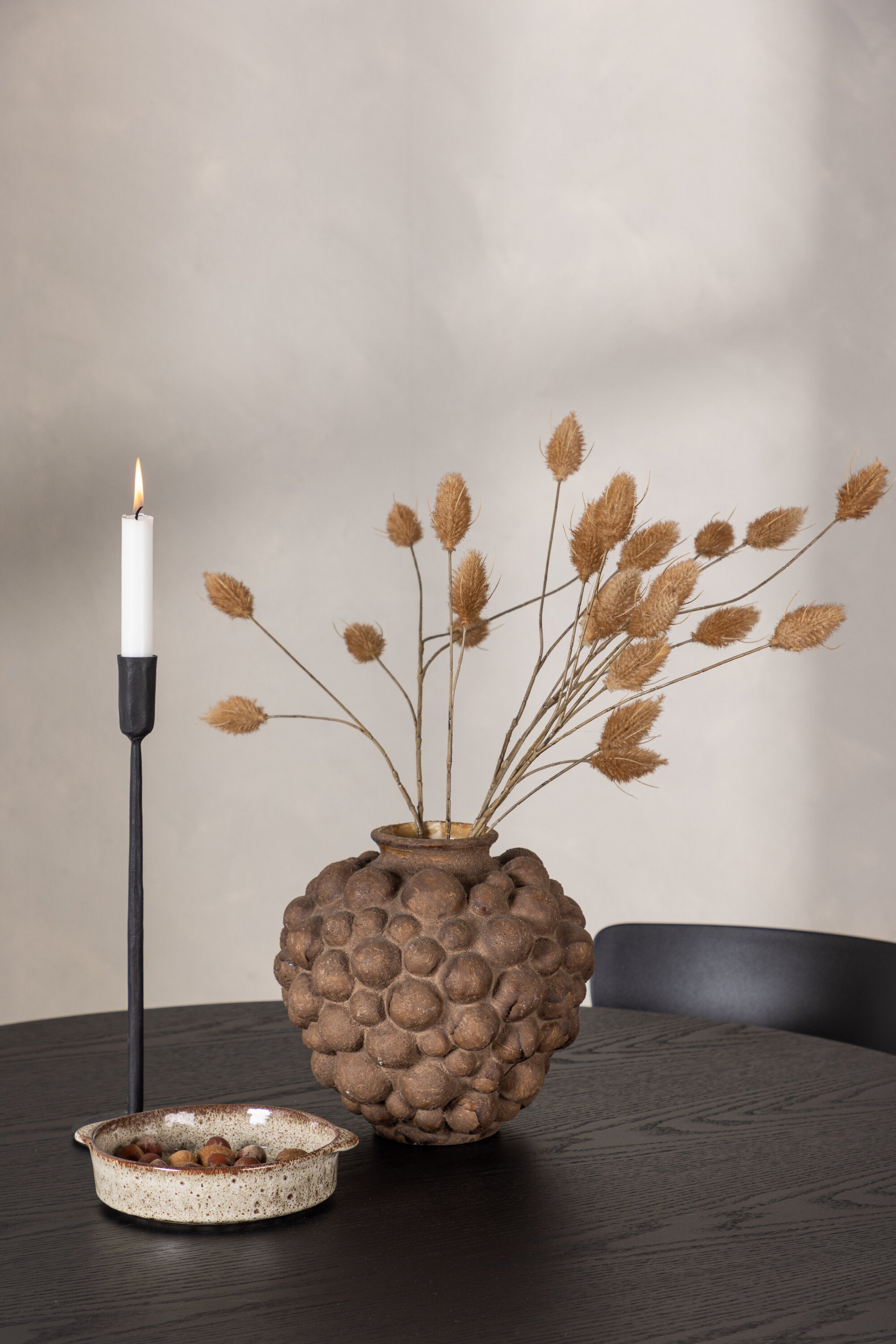 Olivia Esszimmer Set + Ursholmen ⌀110cm/4St. in Schwarz präsentiert im Onlineshop von KAQTU Design AG. Esszimmerset ist von Venture Home