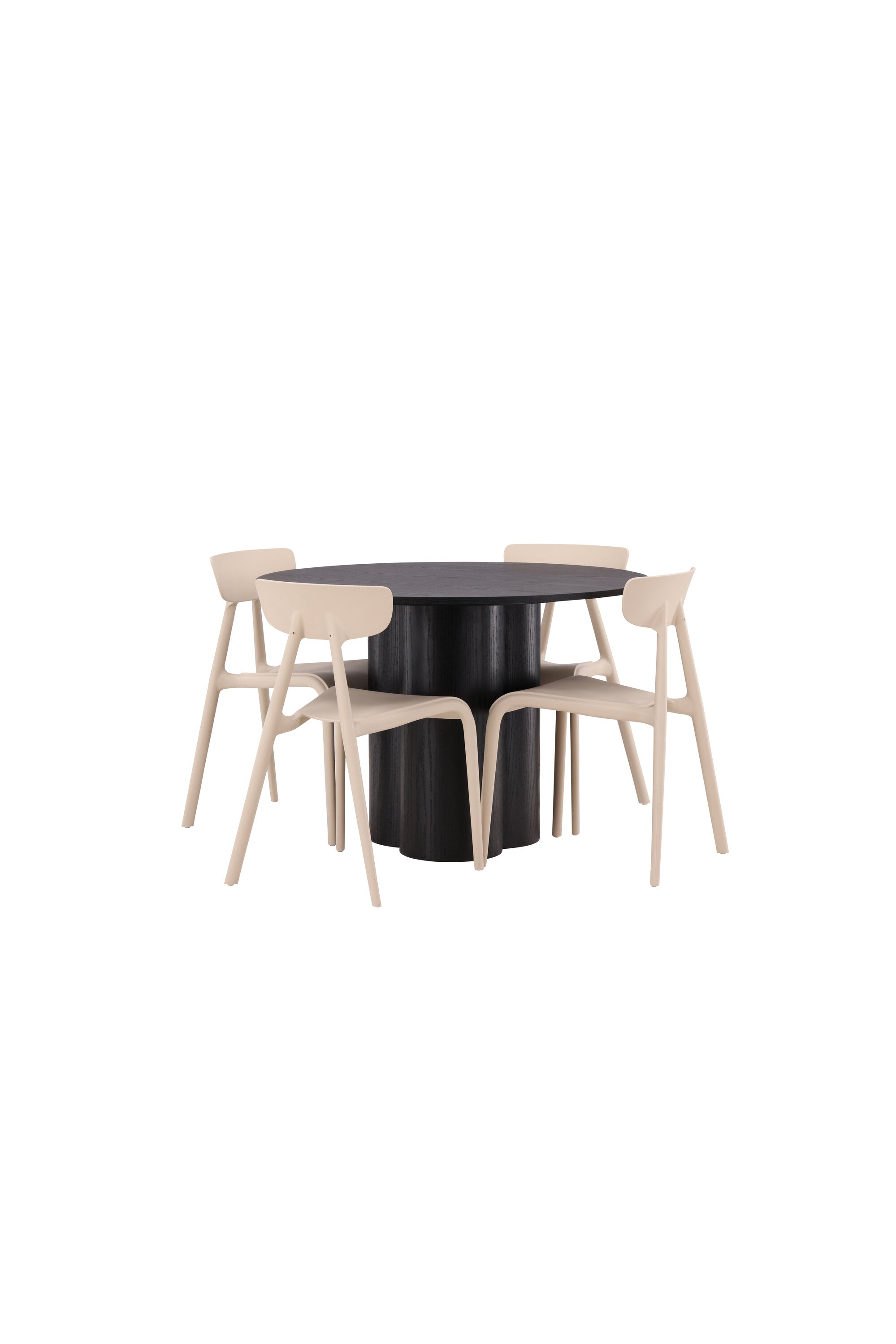 Olivia Esszimmer Set + Ursholmen ⌀110cm/4St. in Beige präsentiert im Onlineshop von KAQTU Design AG. Esszimmerset ist von Venture Home
