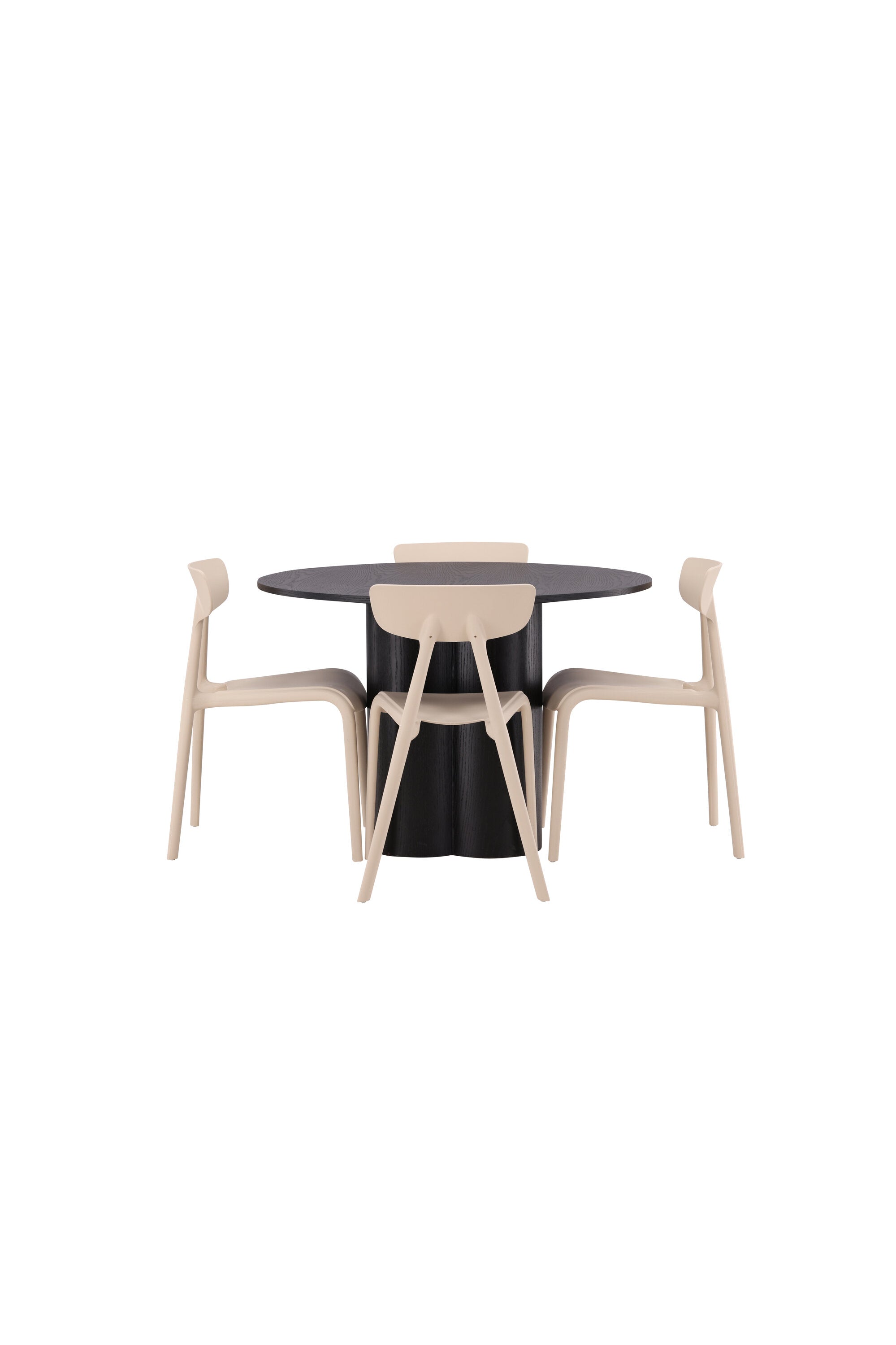 Olivia Esszimmer Set + Ursholmen ⌀110cm/4St. in Beige präsentiert im Onlineshop von KAQTU Design AG. Esszimmerset ist von Venture Home