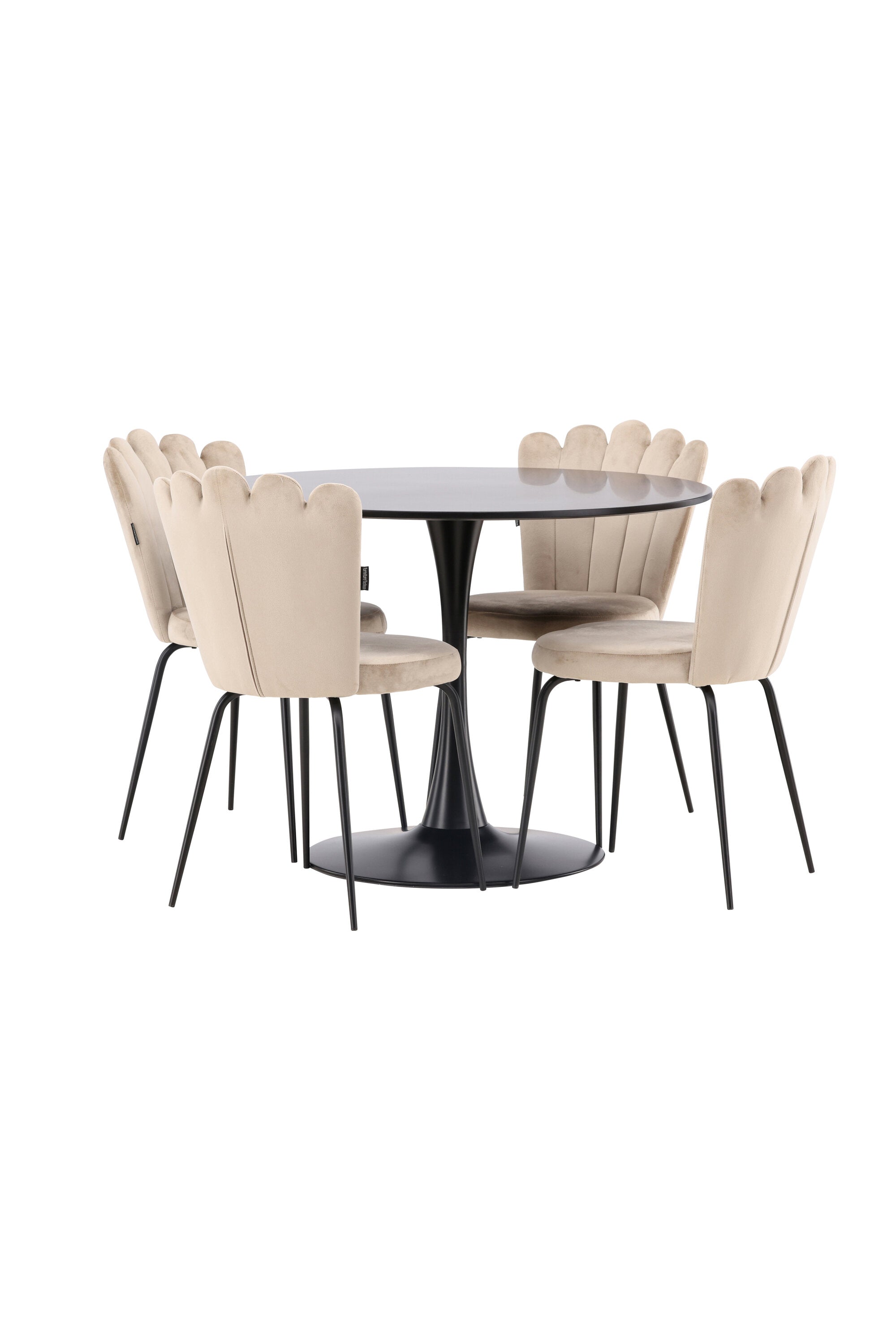 Glade Esszimmerset + Limhamn ⌀100cm/4St. in Beige präsentiert im Onlineshop von KAQTU Design AG. Esszimmerset ist von Venture Home