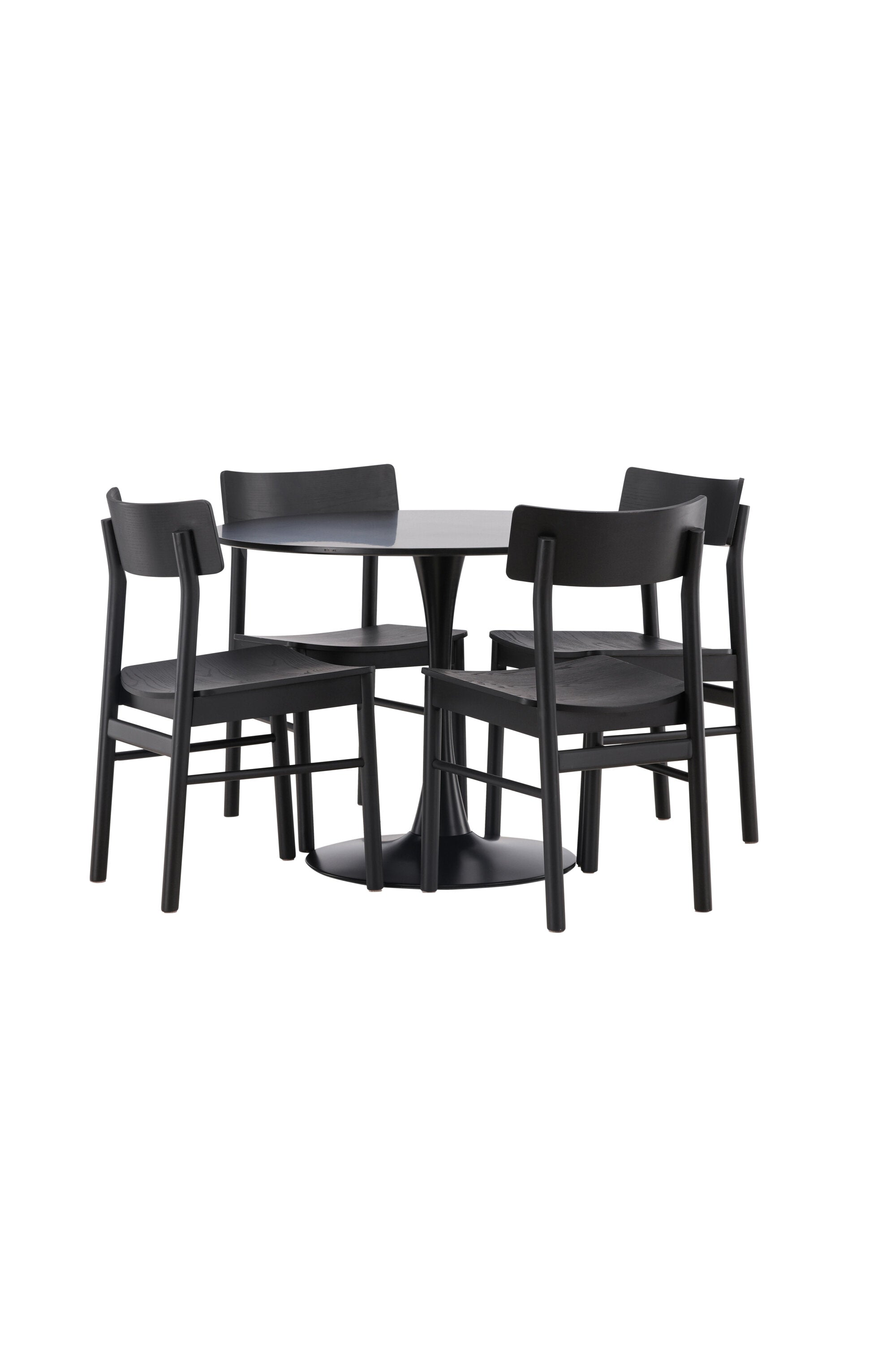 Glade Esstisch + 4 x Montros Esszimmerstuhl in Schwarz präsentiert im Onlineshop von KAQTU Design AG. Esszimmerset ist von Venture Home