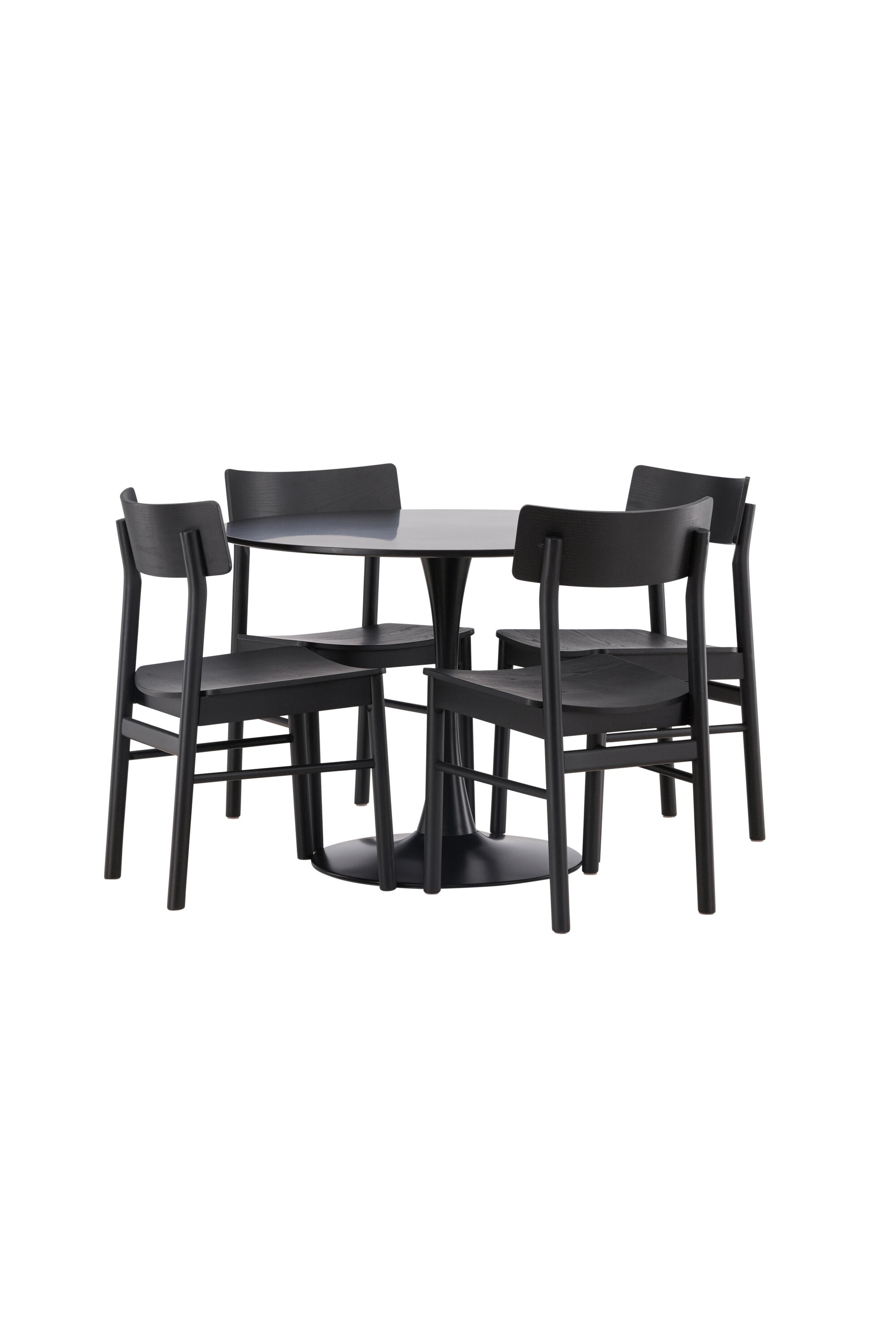 Glade Esstisch + 4 x Montros Esszimmerstuhl in Schwarz präsentiert im Onlineshop von KAQTU Design AG. Esszimmerset ist von Venture Home