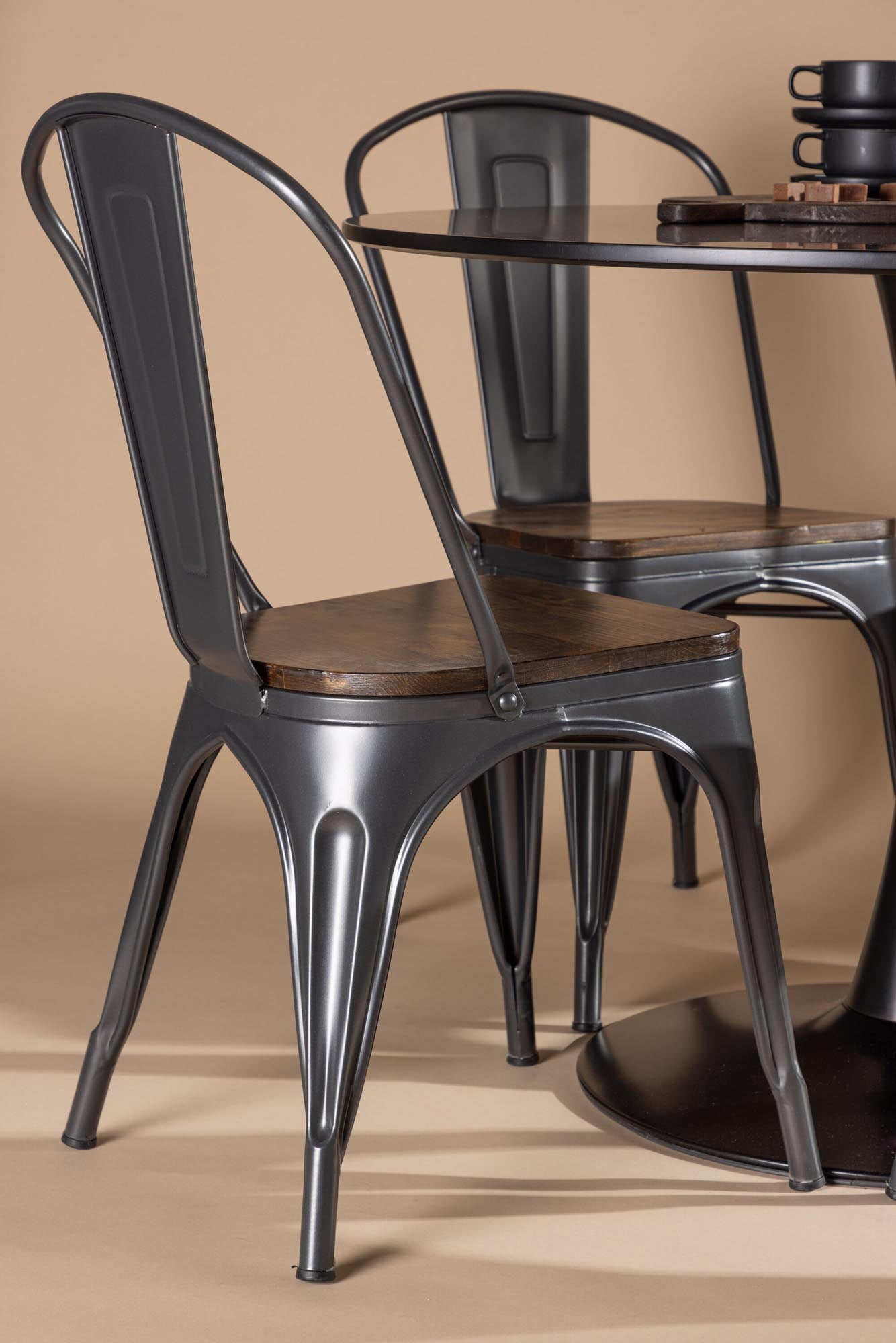 Elegantes Glade Esszimmerset mit Tempe Tisch, 100cm, 4 Stühle.