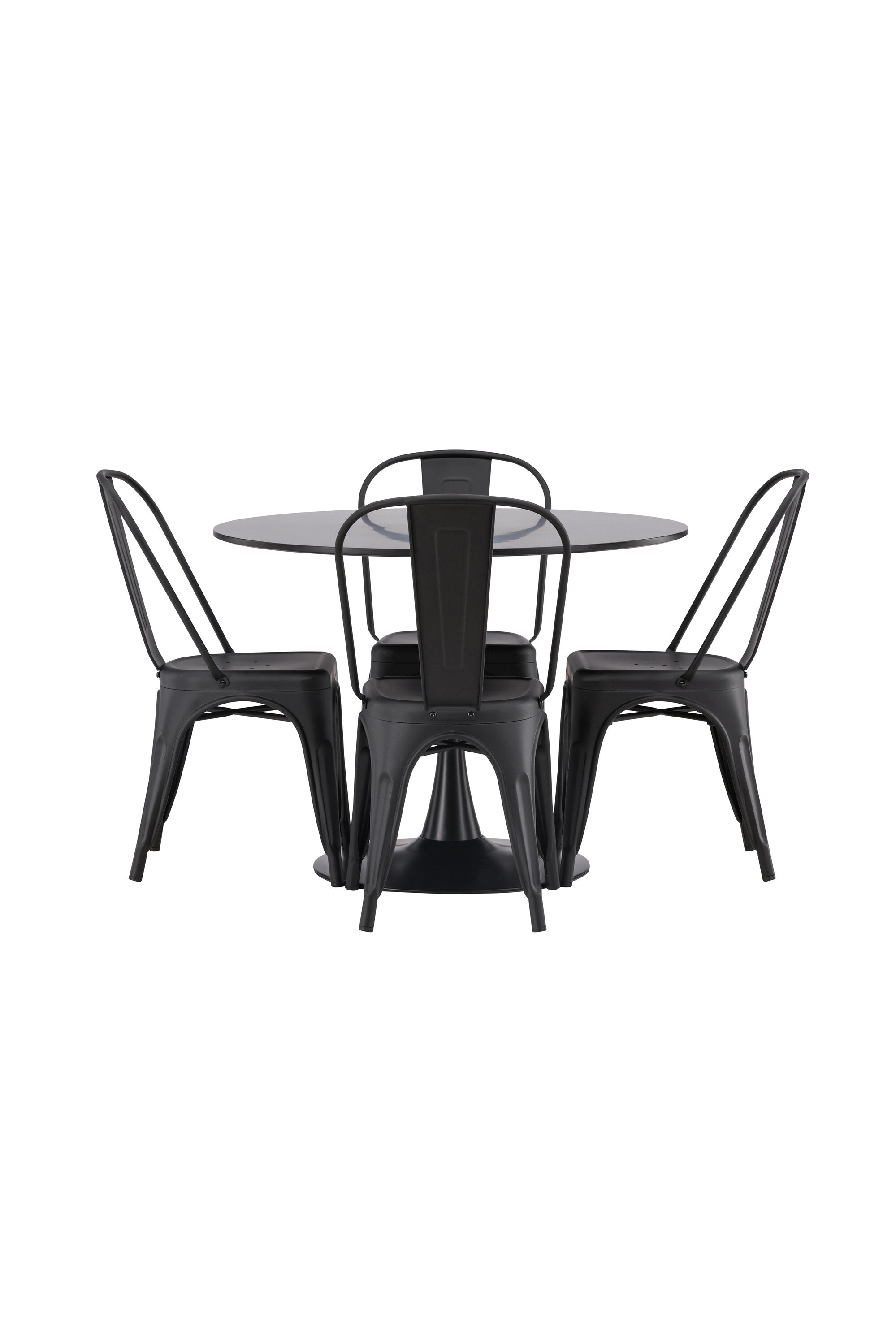 Glade Esszimmerset + Tempe ⌀100cm/4St. in Schwarz präsentiert im Onlineshop von KAQTU Design AG. Esszimmerset ist von Venture Home