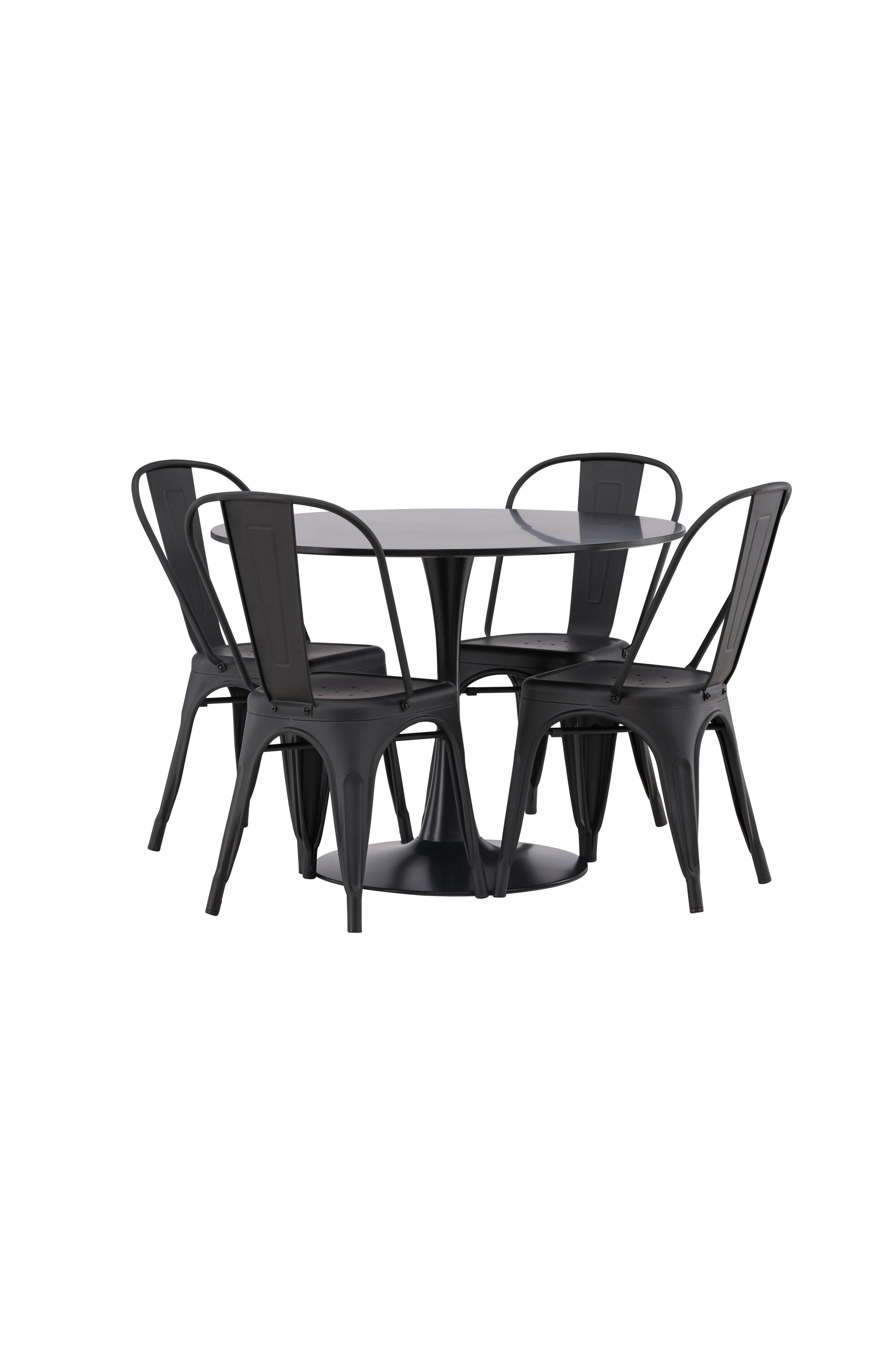 Glade Esszimmerset + Tempe ⌀100cm/4St. in Schwarz präsentiert im Onlineshop von KAQTU Design AG. Esszimmerset ist von Venture Home