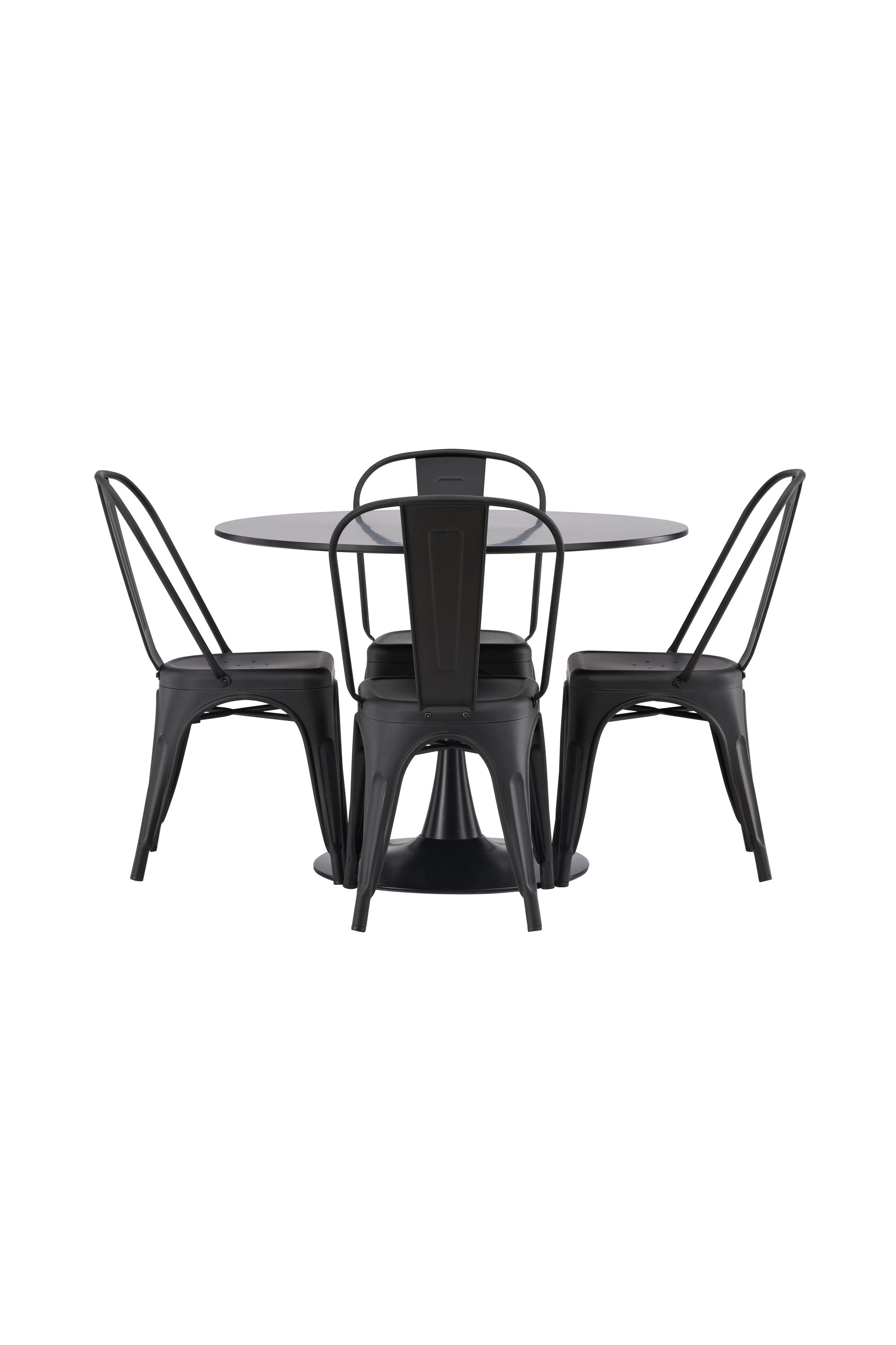 Glade Esszimmerset + Tempe ⌀100cm/4St. in Schwarz präsentiert im Onlineshop von KAQTU Design AG. Esszimmerset ist von Venture Home