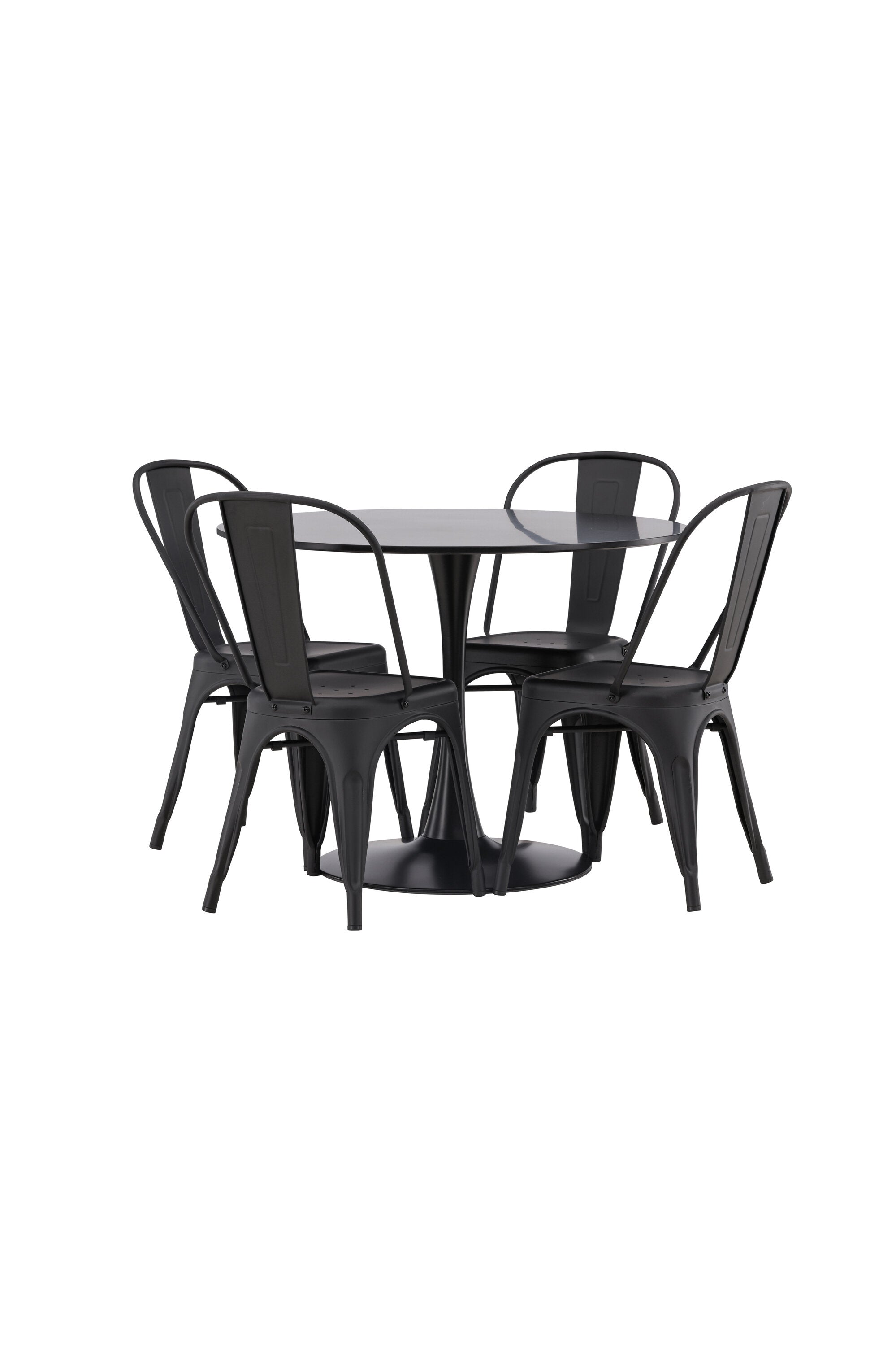 Glade Esszimmerset + Tempe ⌀100cm/4St. in Schwarz präsentiert im Onlineshop von KAQTU Design AG. Esszimmerset ist von Venture Home