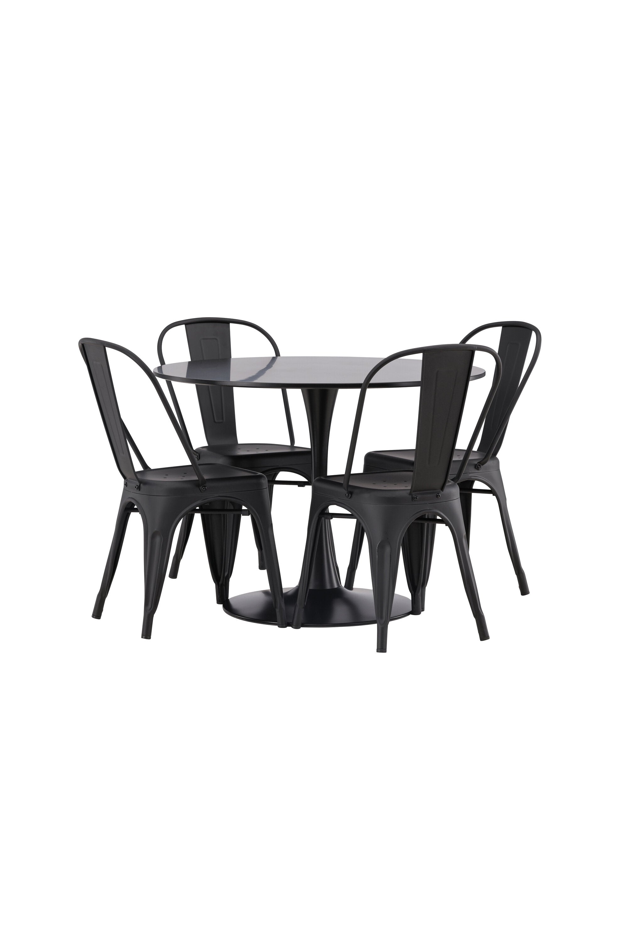 Glade Esszimmerset + Tempe ⌀100cm/4St. in Schwarz präsentiert im Onlineshop von KAQTU Design AG. Esszimmerset ist von Venture Home