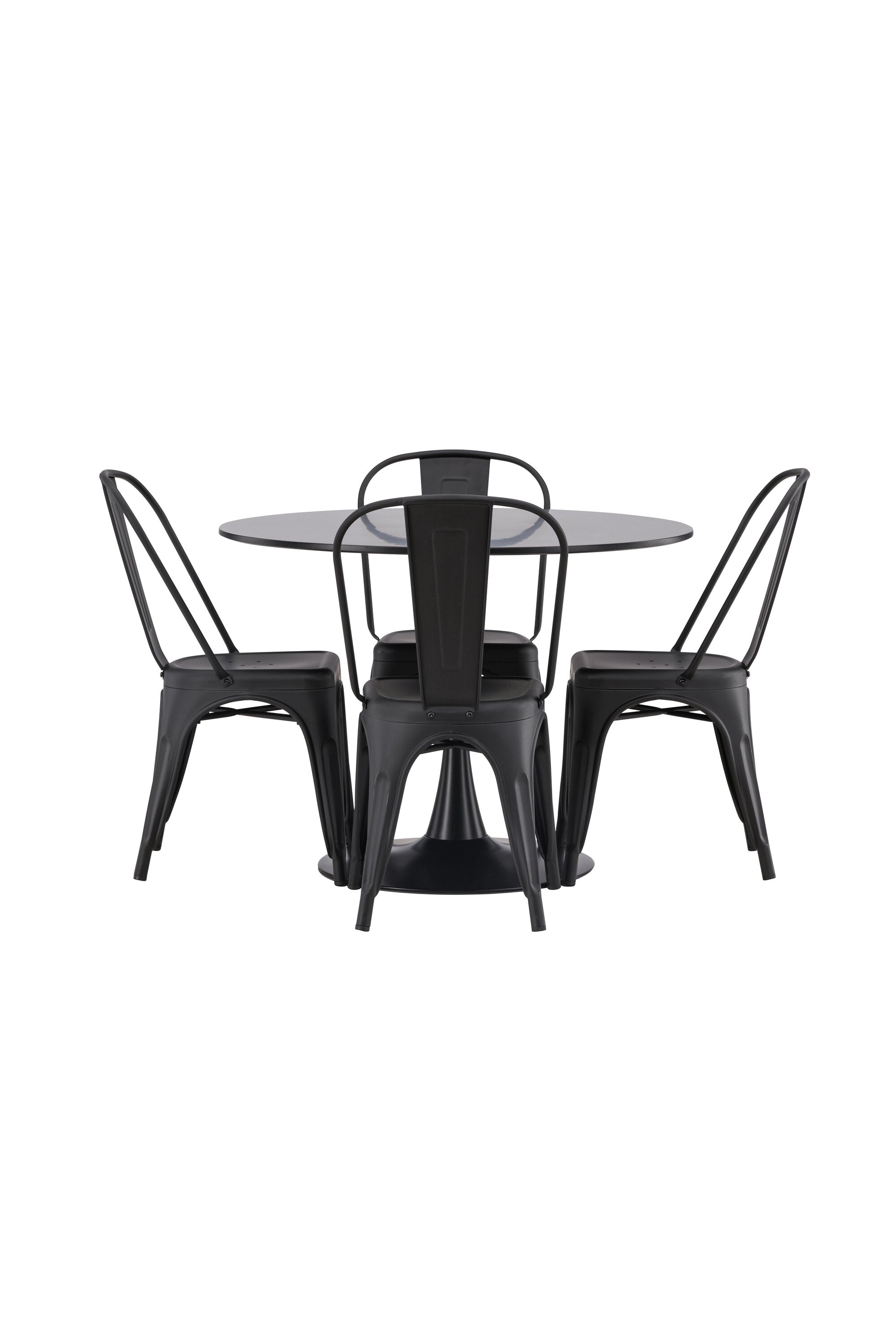 Glade Esszimmerset + Tempe ⌀100cm/4St. in Schwarz präsentiert im Onlineshop von KAQTU Design AG. Esszimmerset ist von Venture Home