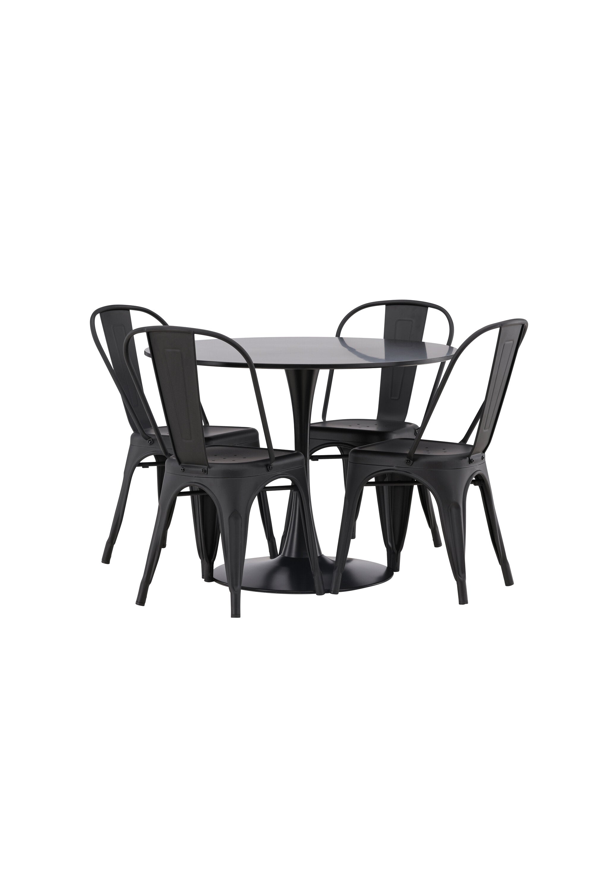 Glade Esszimmerset + Tempe ⌀100cm/4St. in Schwarz präsentiert im Onlineshop von KAQTU Design AG. Esszimmerset ist von Venture Home