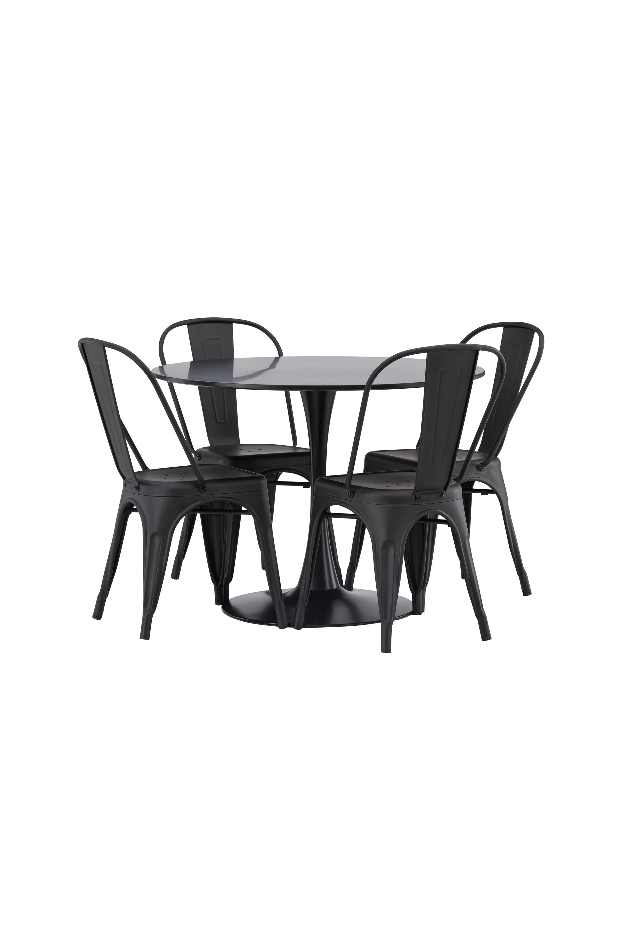 Glade Esszimmerset + Tempe ⌀100cm/4St. in Schwarz präsentiert im Onlineshop von KAQTU Design AG. Esszimmerset ist von Venture Home