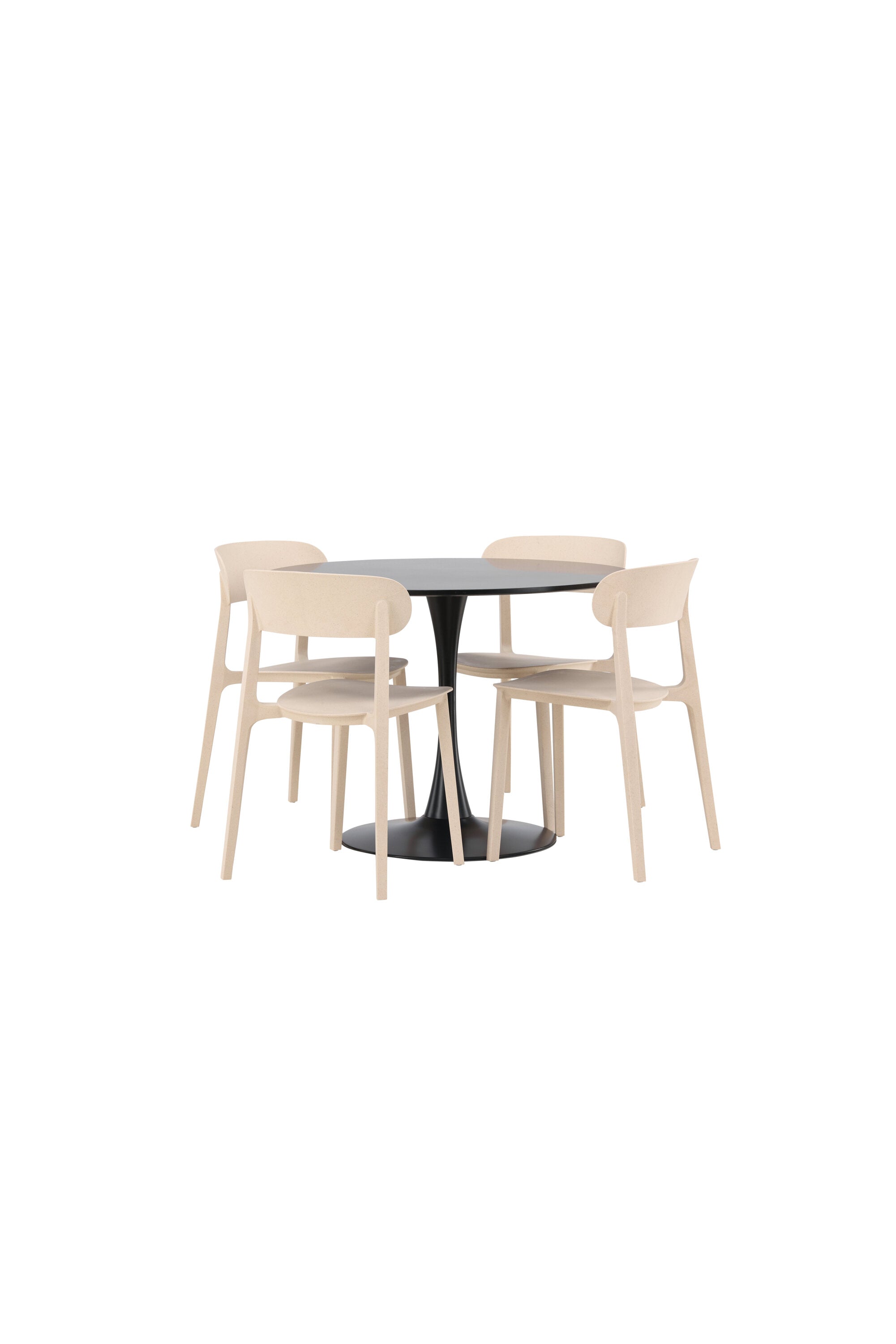 Glade Esszimmerset + Astol ⌀100cm/4St. in Beige präsentiert im Onlineshop von KAQTU Design AG. Esszimmerset ist von Venture Home