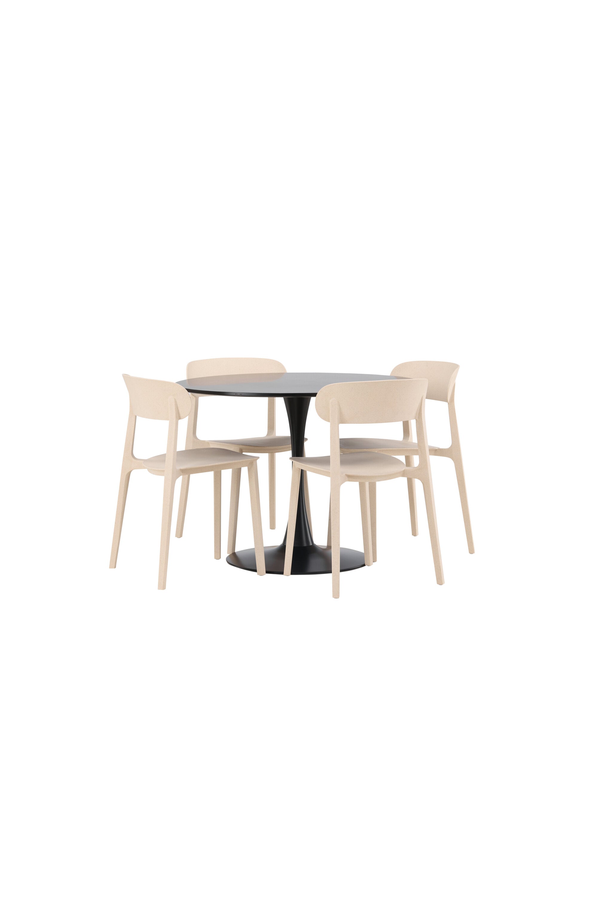 Glade Esszimmerset + Astol ⌀100cm/4St. in Beige präsentiert im Onlineshop von KAQTU Design AG. Esszimmerset ist von Venture Home